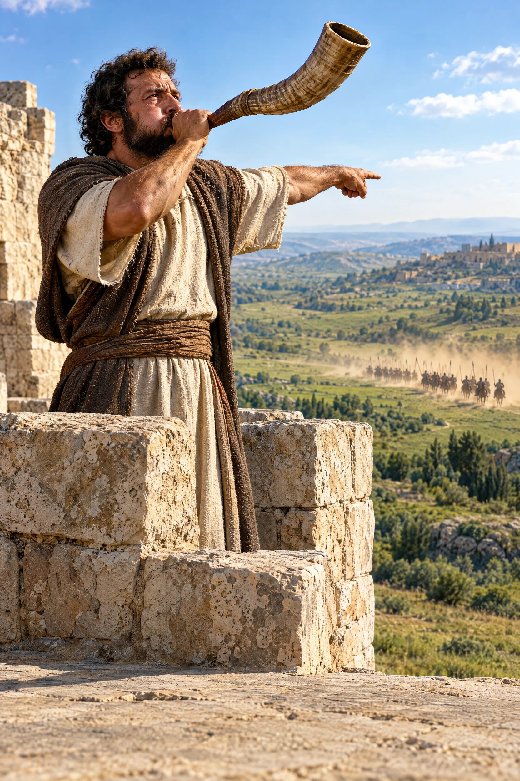 The Watchman Blows the Trumpet on the Wall