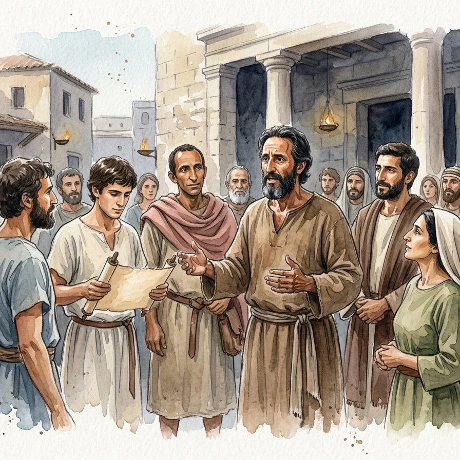 Paul Proclaiming Truth in Corinth
