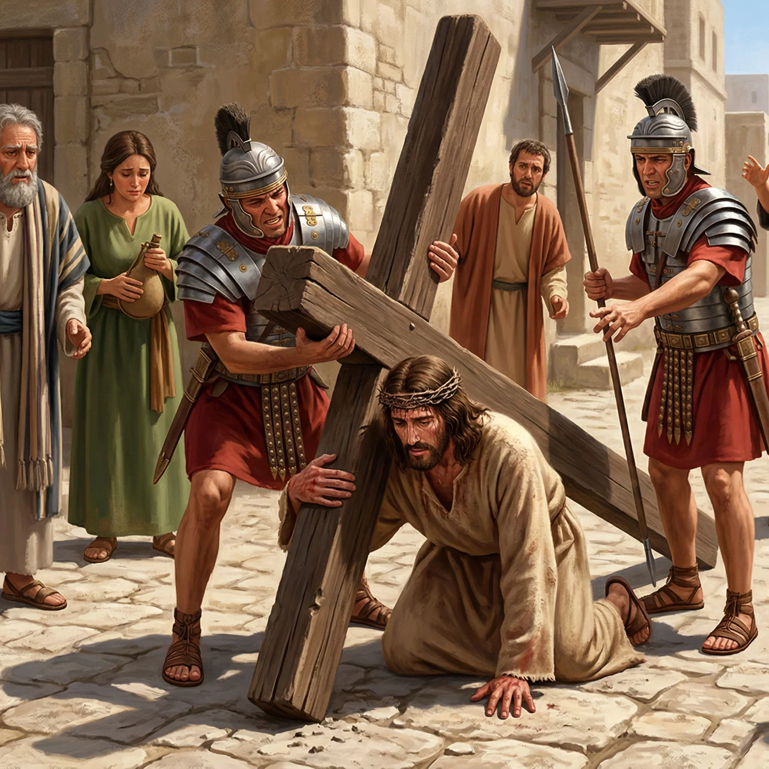 Jesus Falls on the Via Dolorosa
