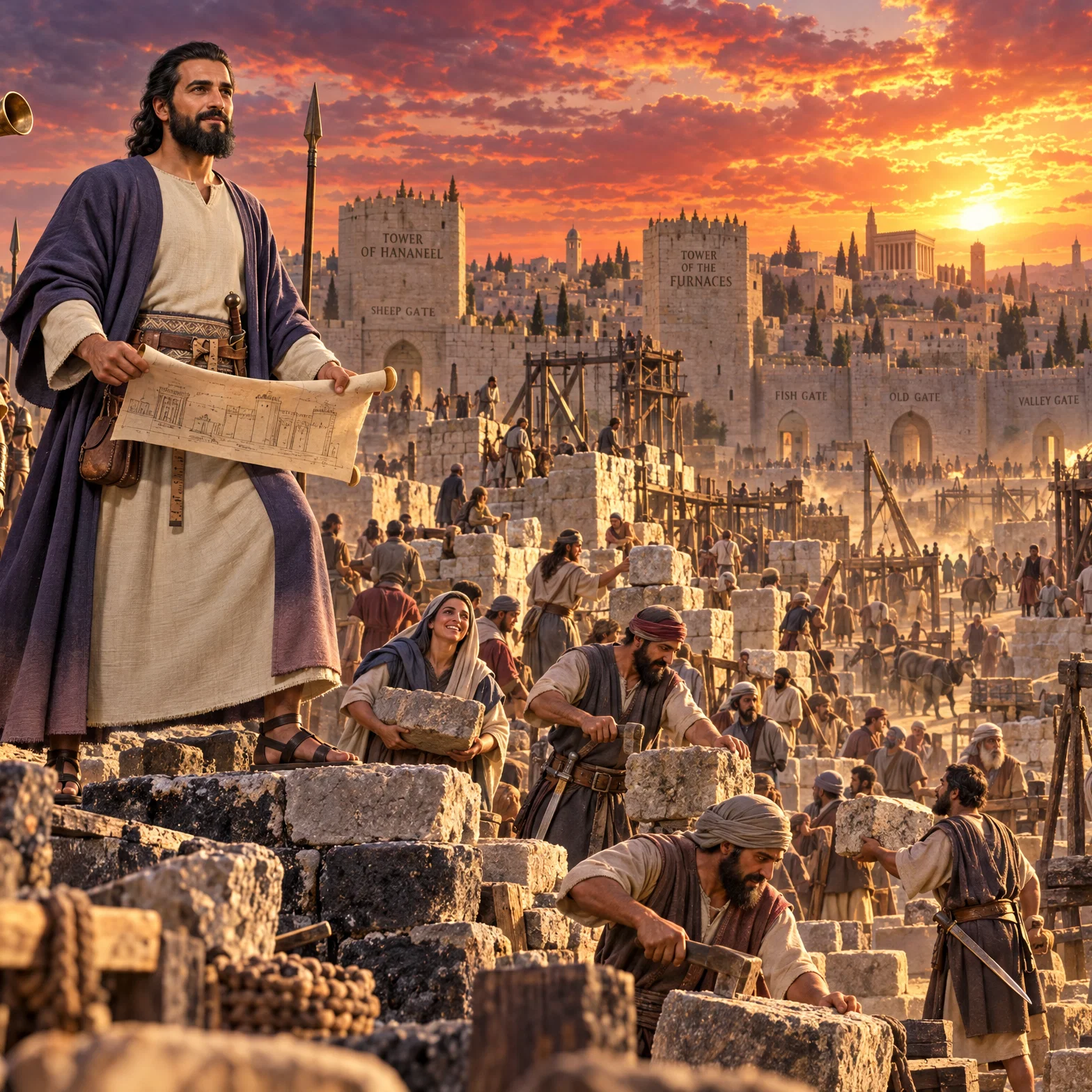 Nehemiah Leads the Rebuilding of Jerusalem