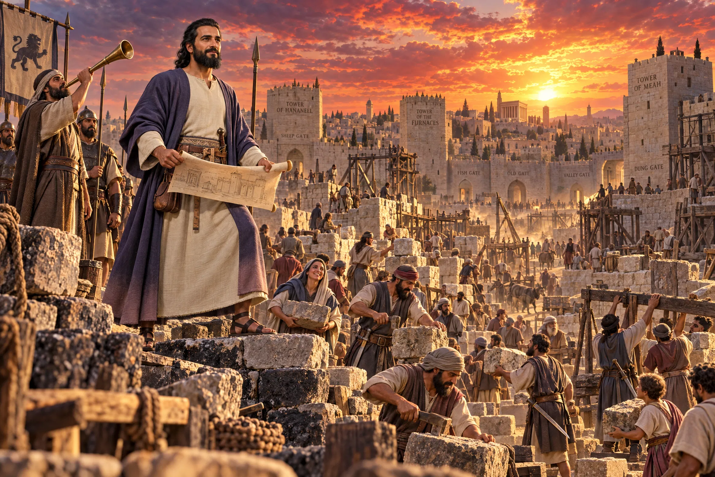 Nehemiah Leads the Rebuilding of Jerusalem