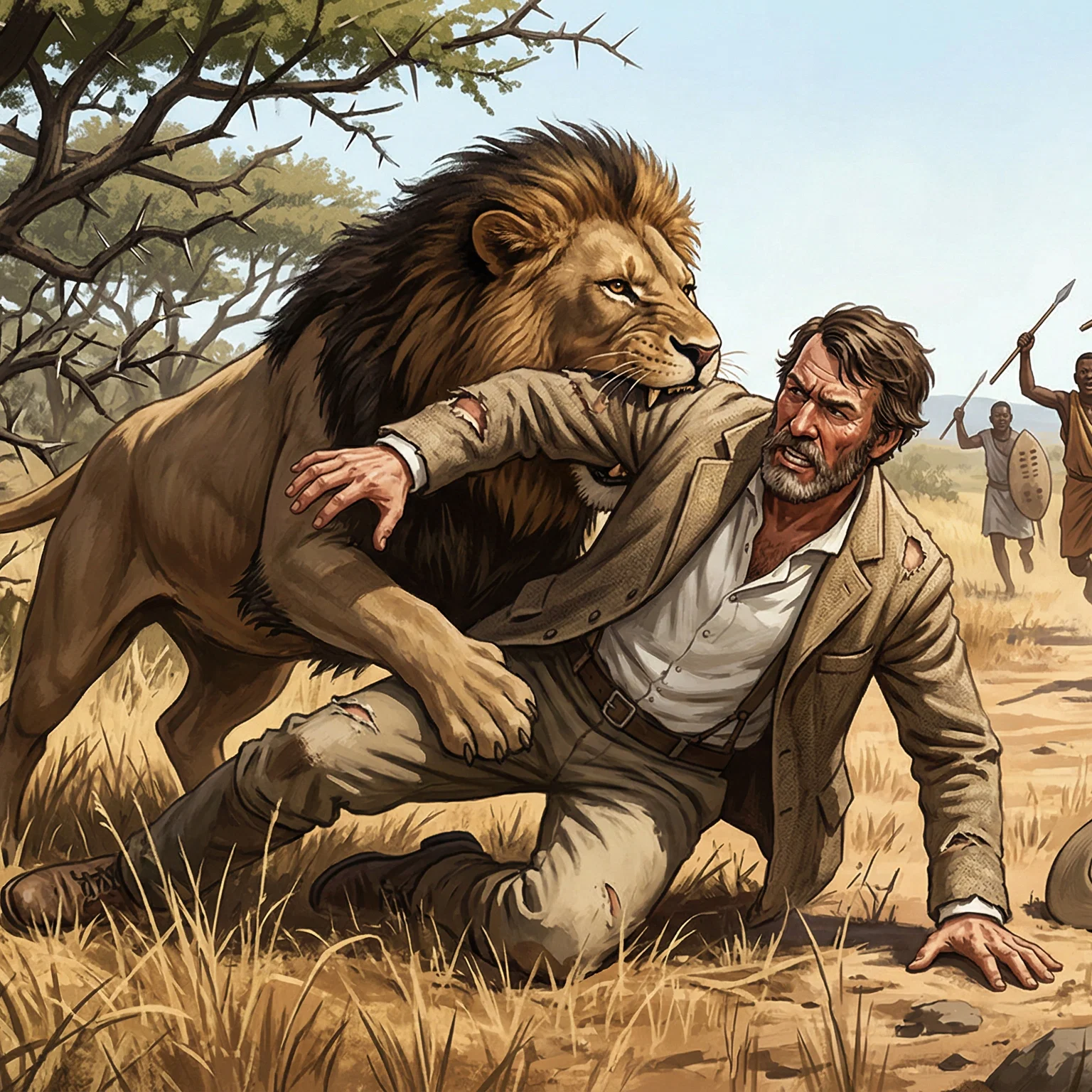 David Livingstone's Encounter with a Lion