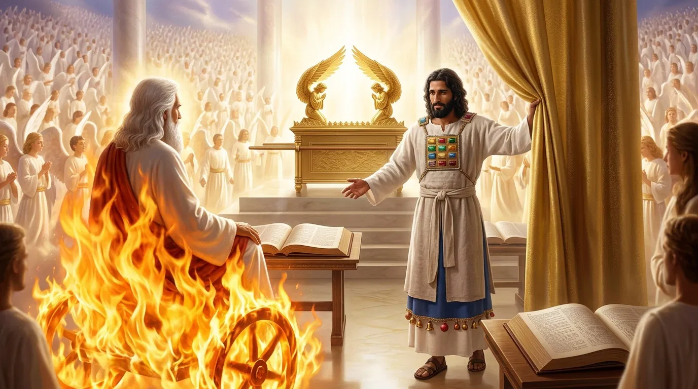 Christ Ministering Before the Throne in Heaven