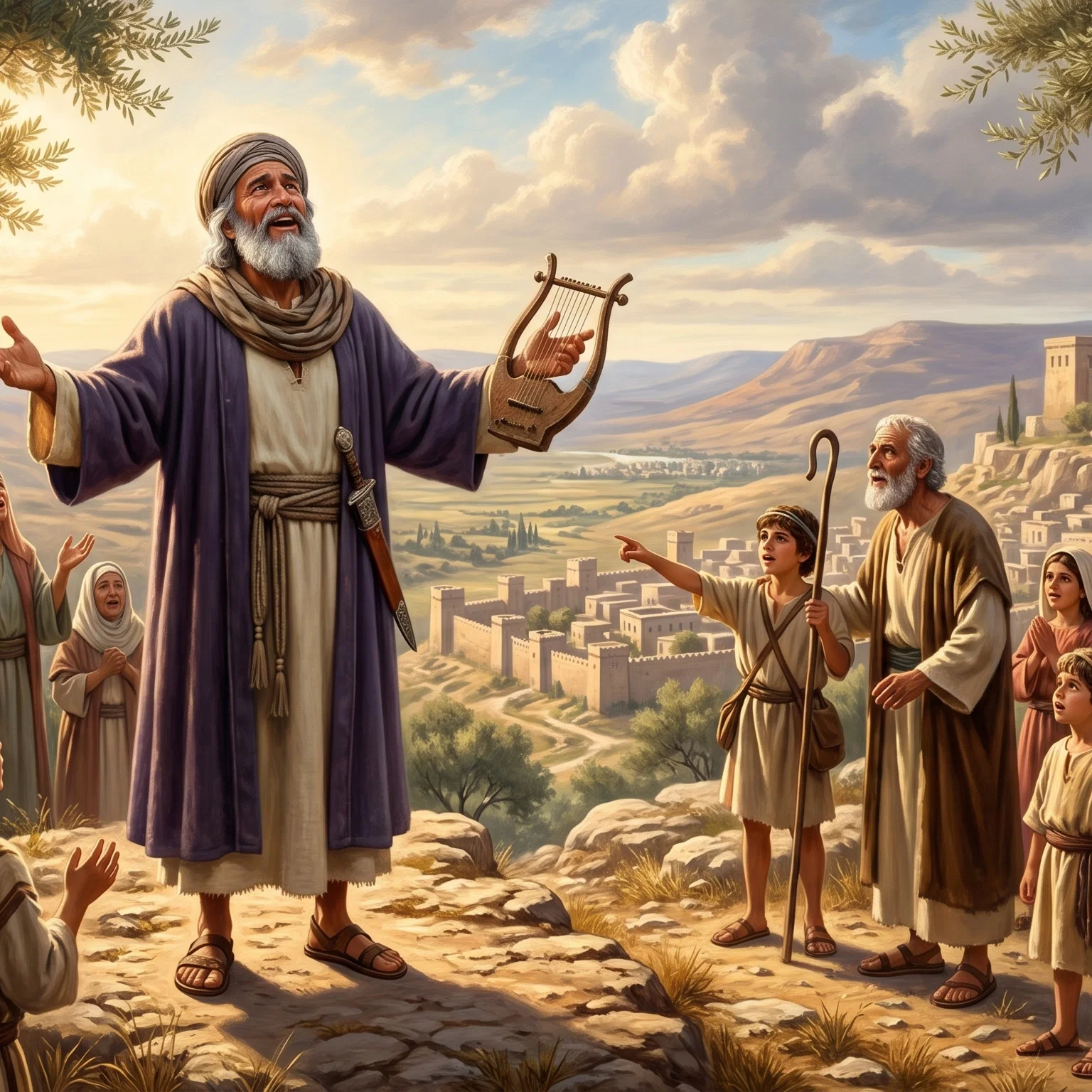 King David Sings Eternal Praises