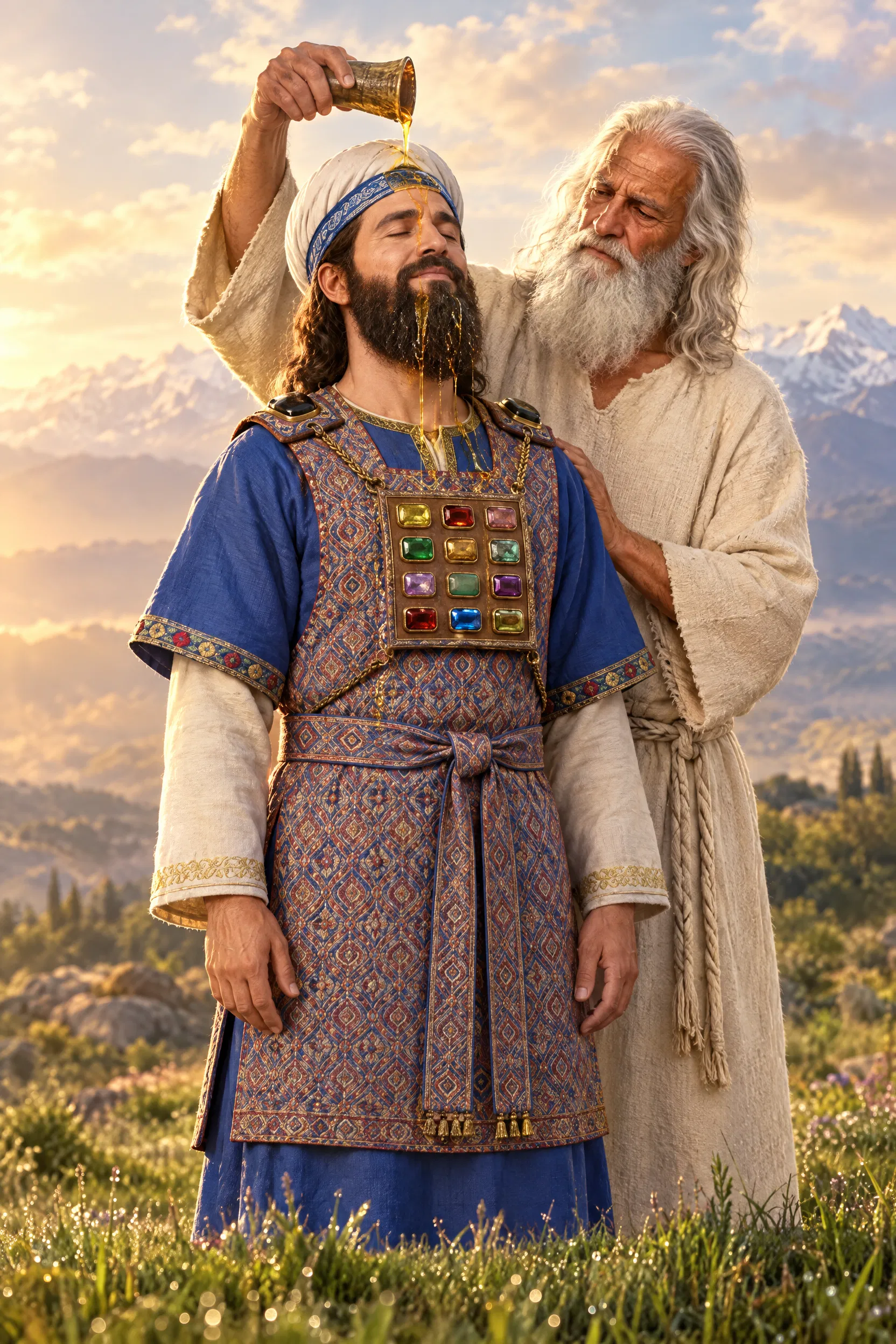 Moses Anoints Aaron With Oil