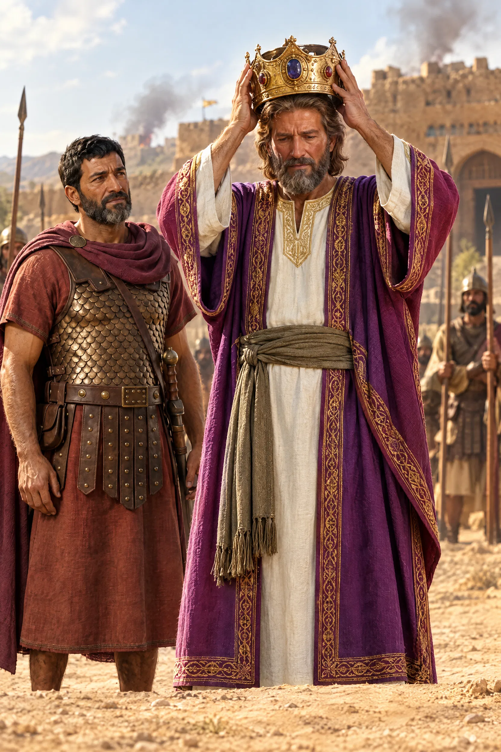 David Is Crowned With the Ammonite King's Crown