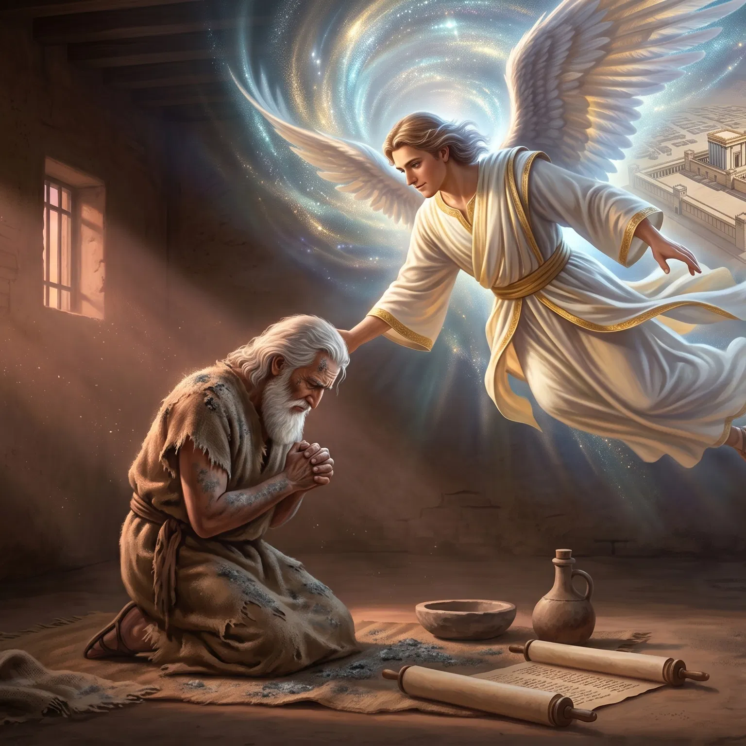 Daniel Prays in Sackcloth as Gabriel Comes