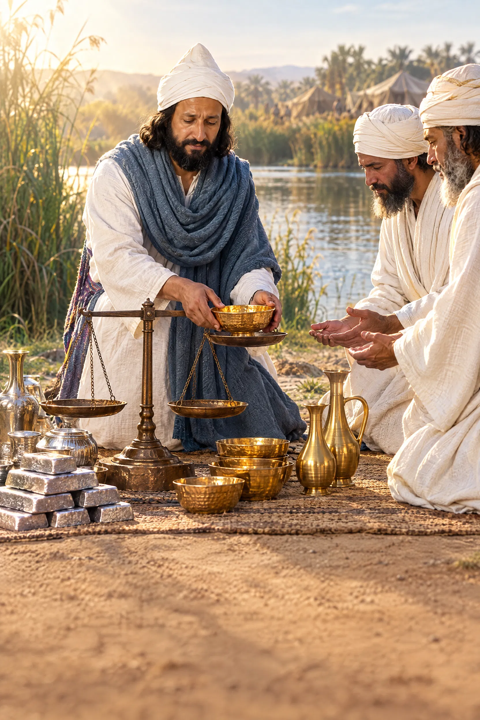 Ezra Weighs Out the Silver, Gold and Vessels