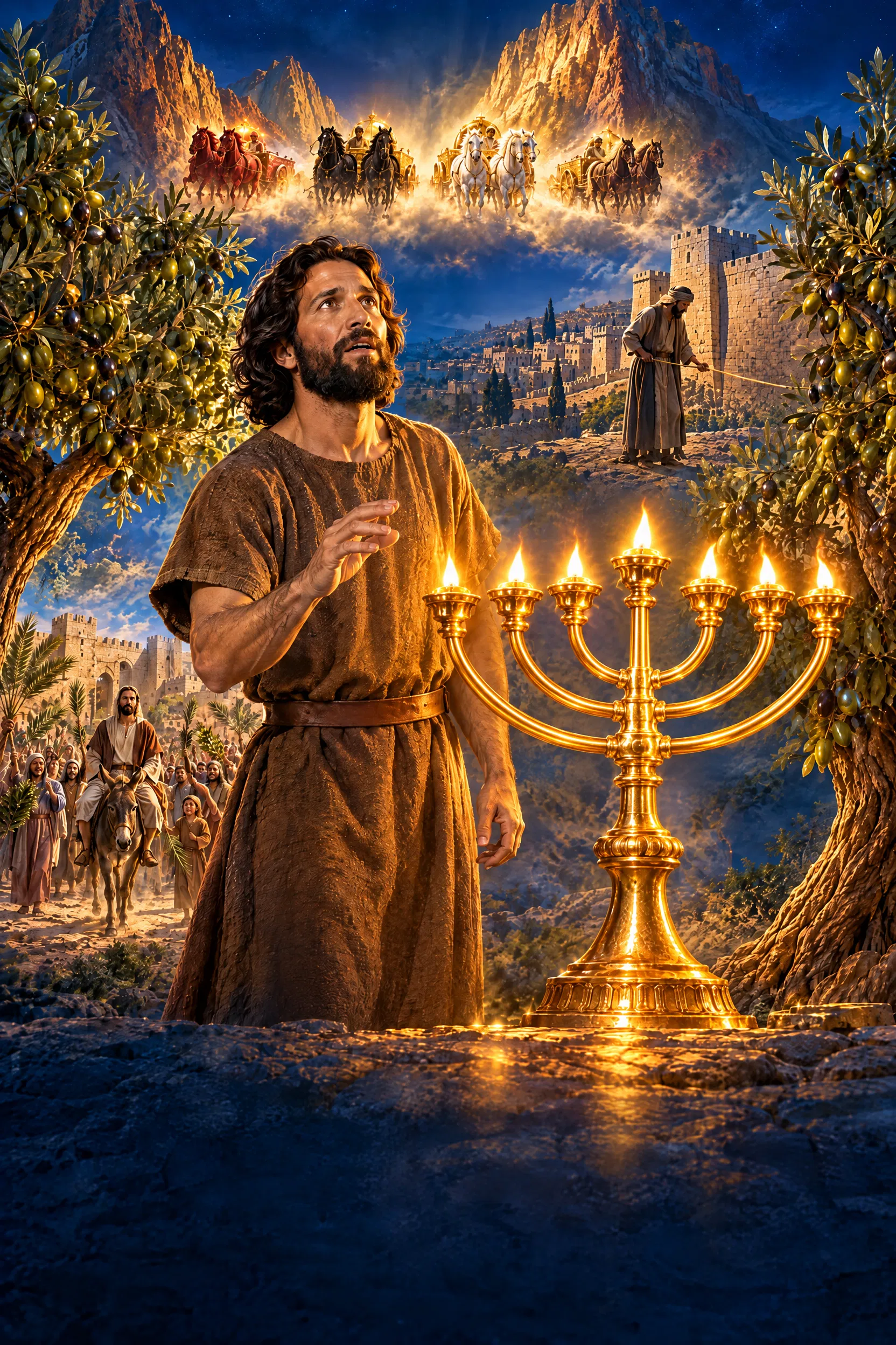 Zechariah Beholds the Golden Lampstand and Olive Trees