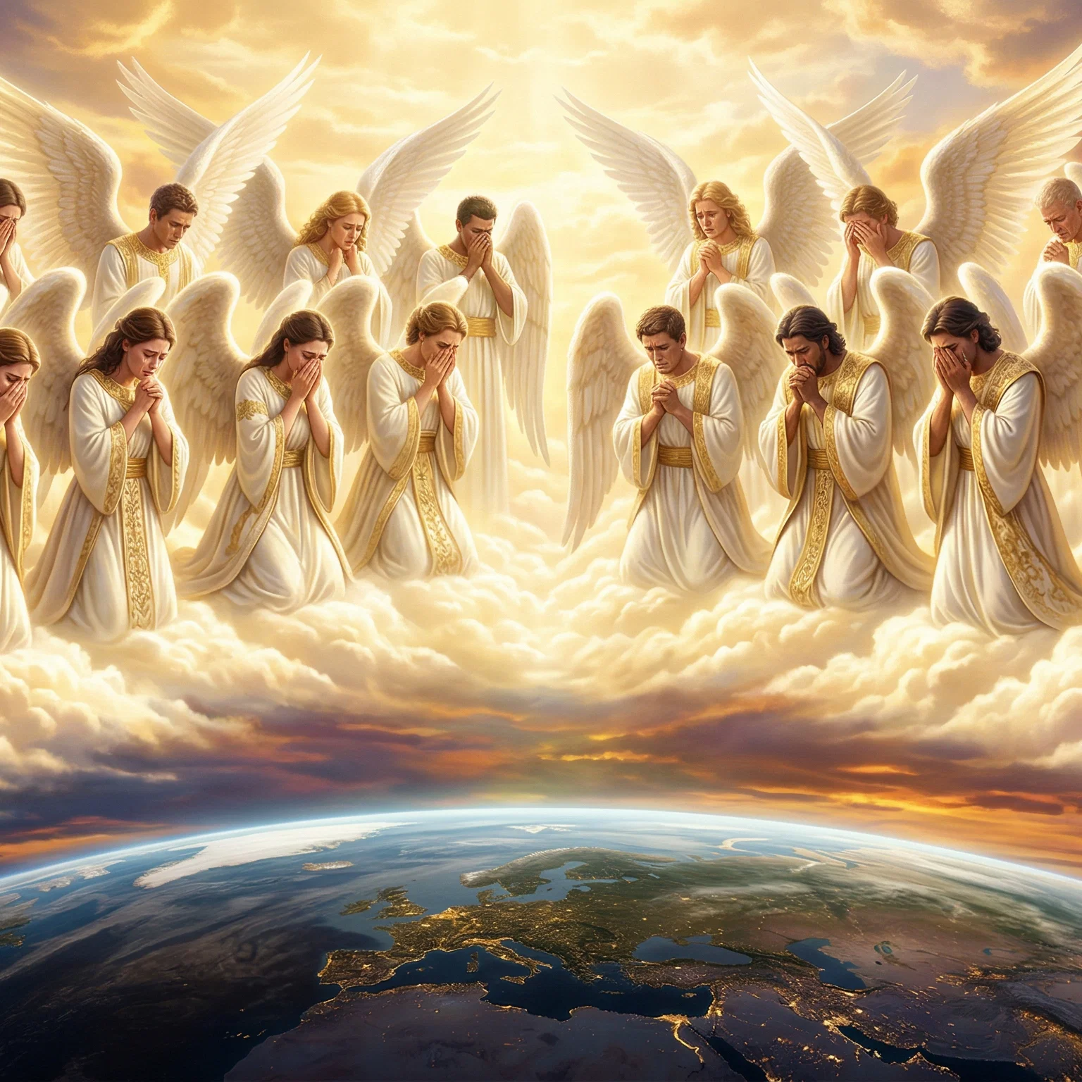 Twenty Mourning Angels Over Earth