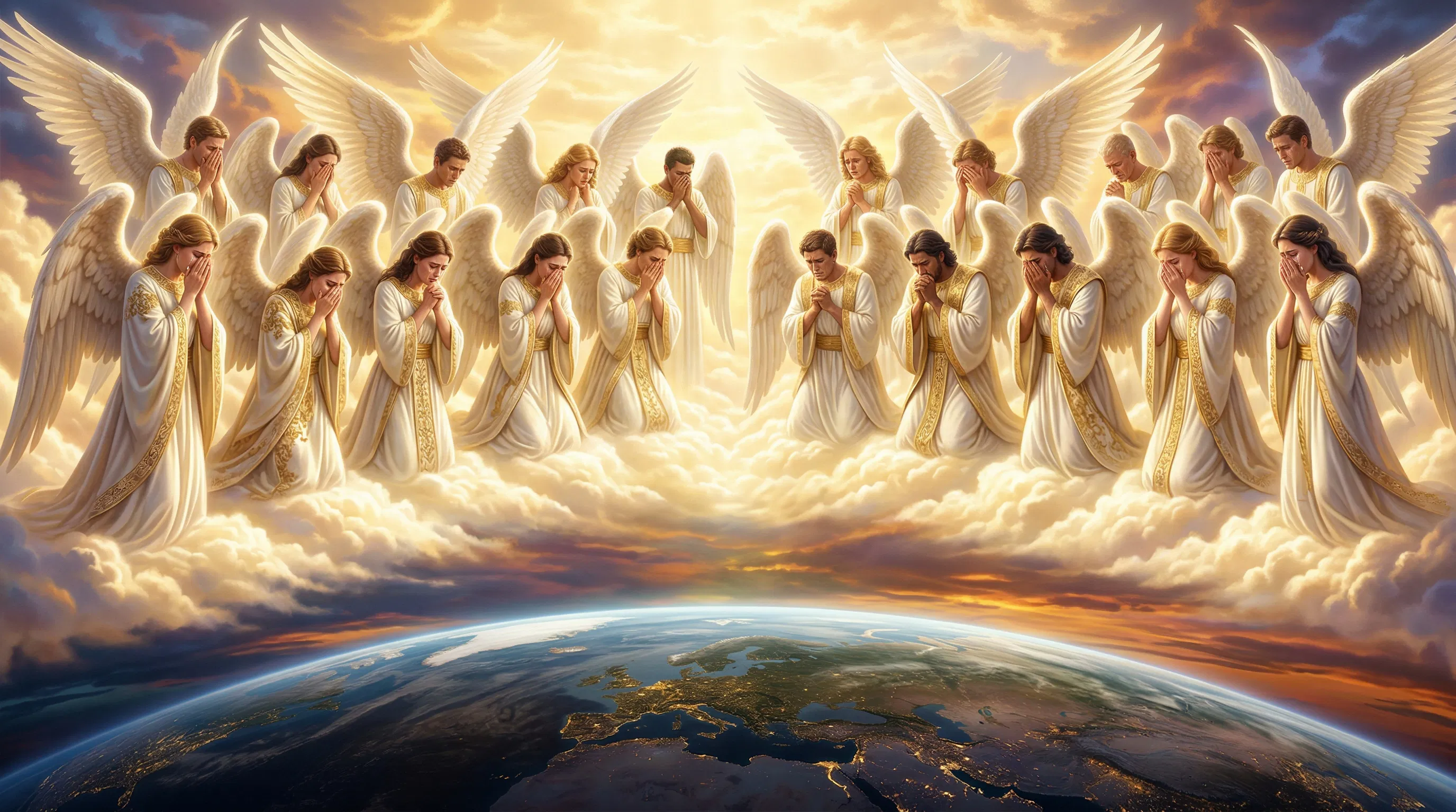 Twenty Mourning Angels Over Earth