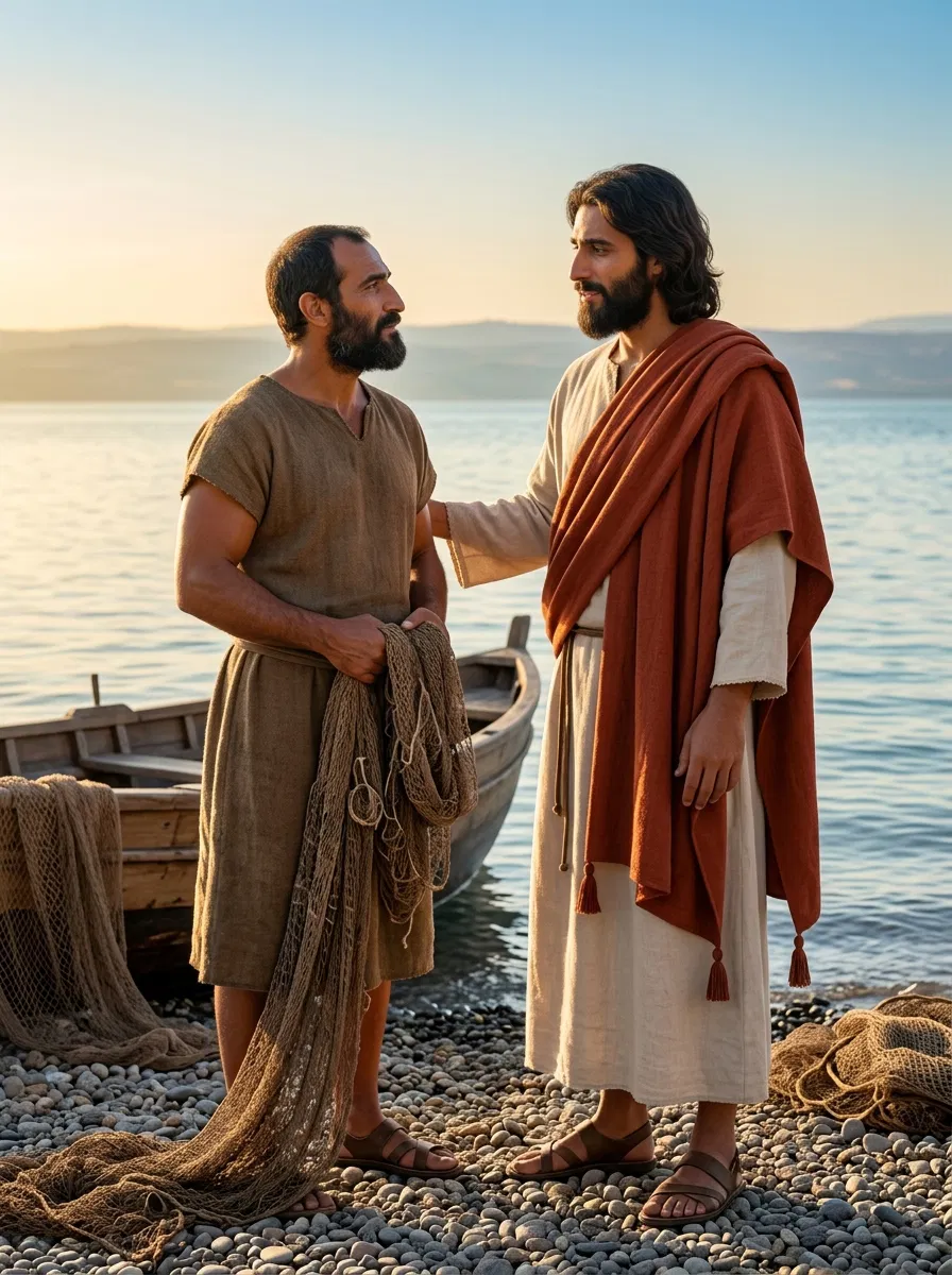 Jesus Speaks With Peter by the Sea