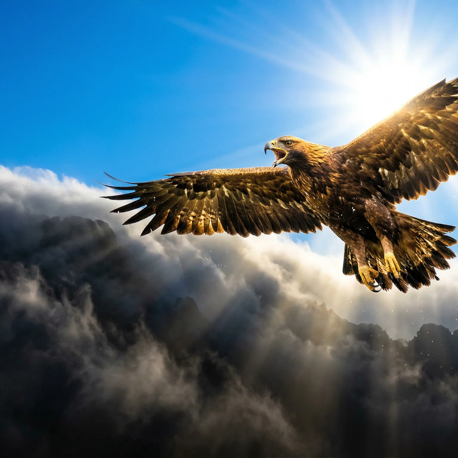 Eagle Rising Through the Storm