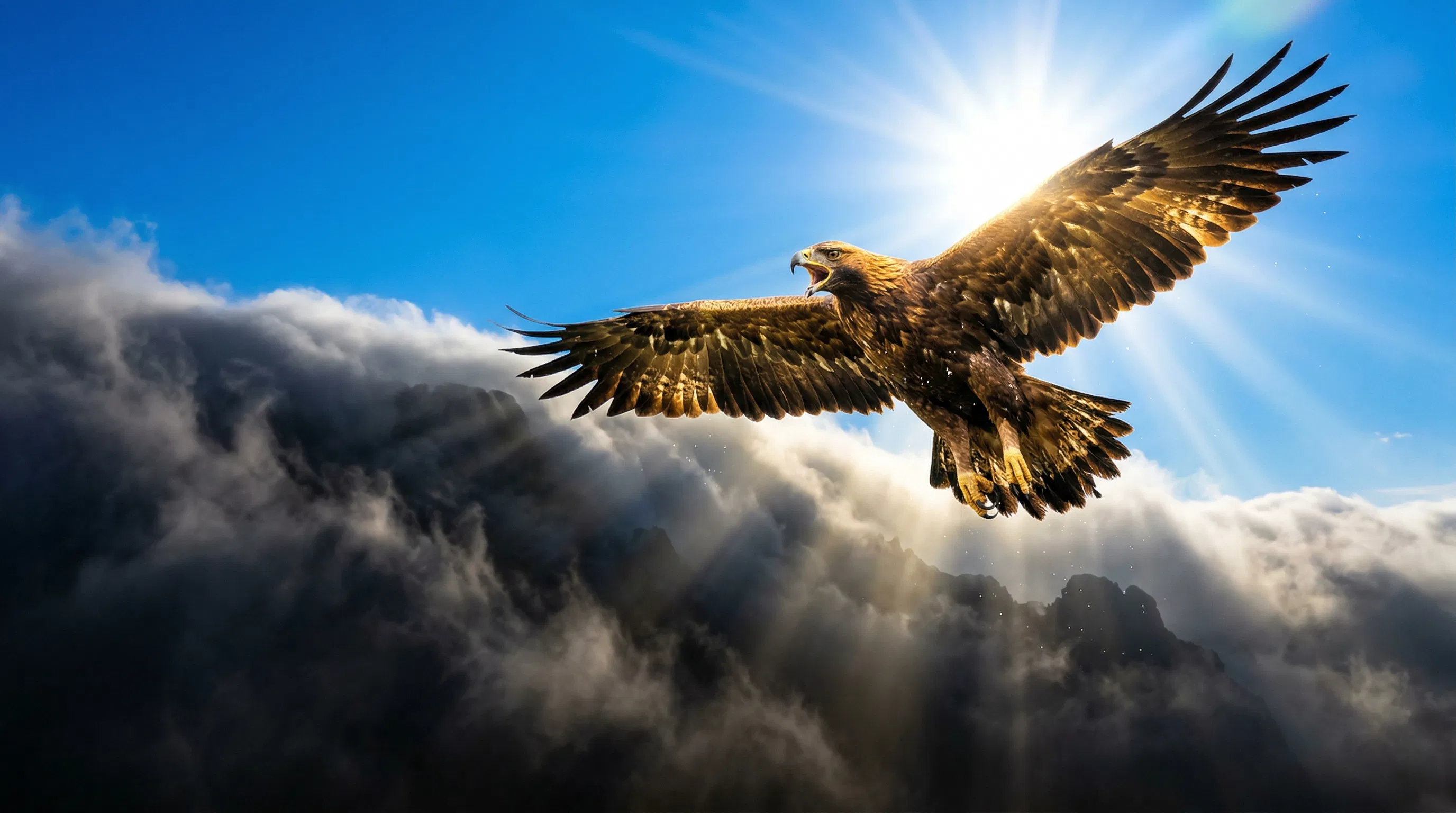 Eagle Rising Through the Storm