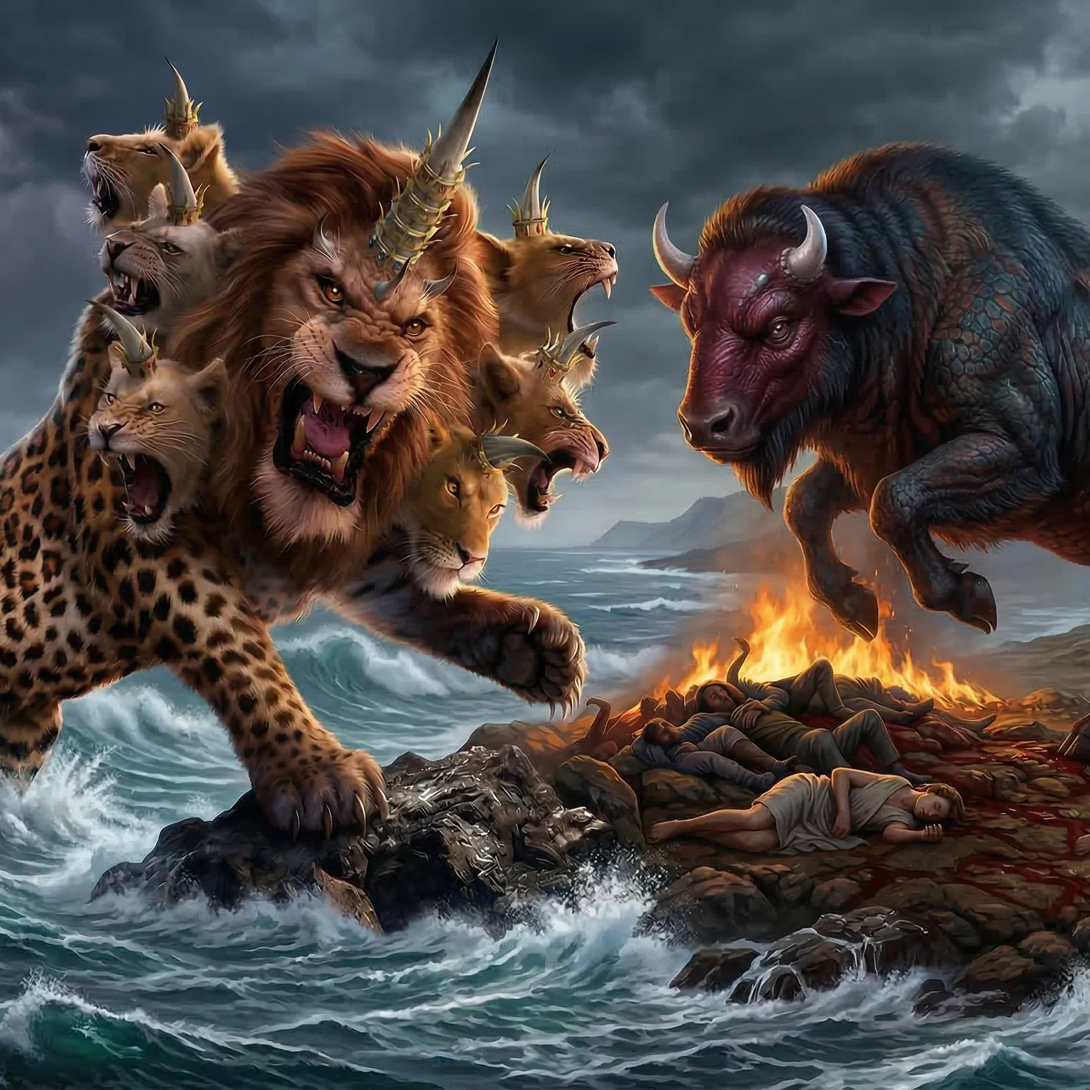 Vision of the two Beasts of Revelation 13