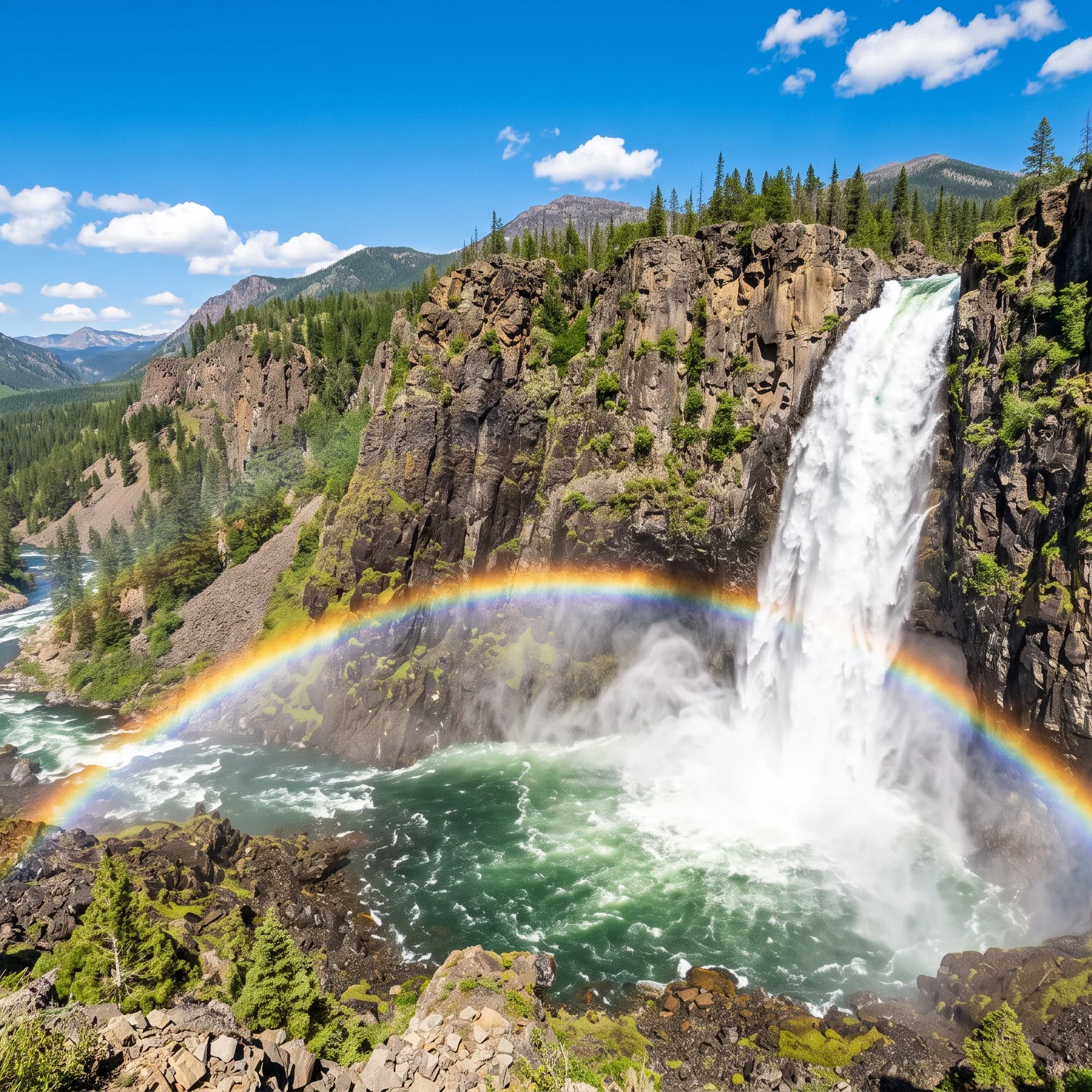 Divine Splendor of the Radiant Waterfall