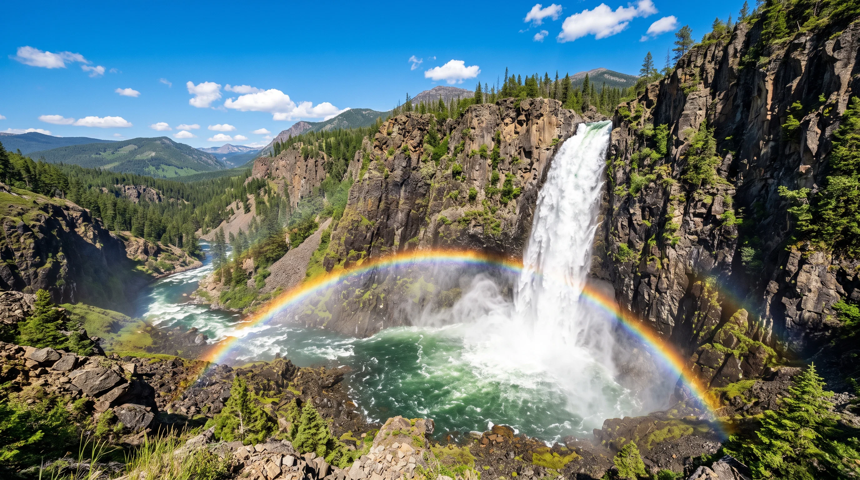 Divine Splendor of the Radiant Waterfall