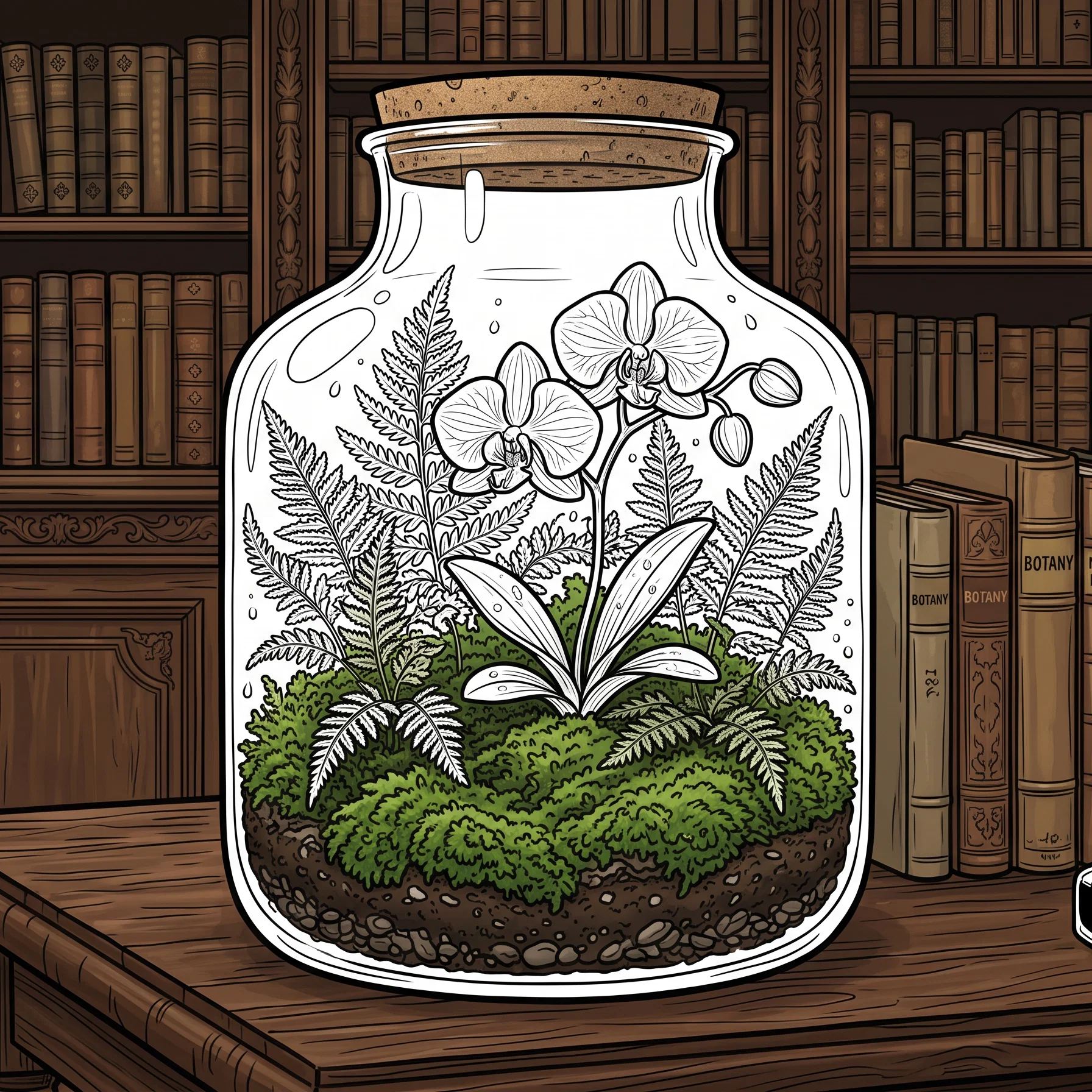 An Ancient Library Botanical Sanctuary