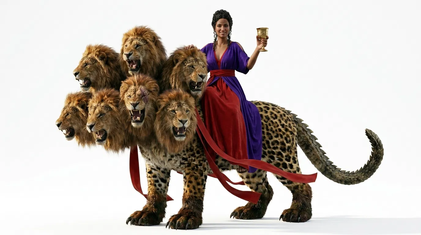 Woman Seated on a Seven-Headed Beast