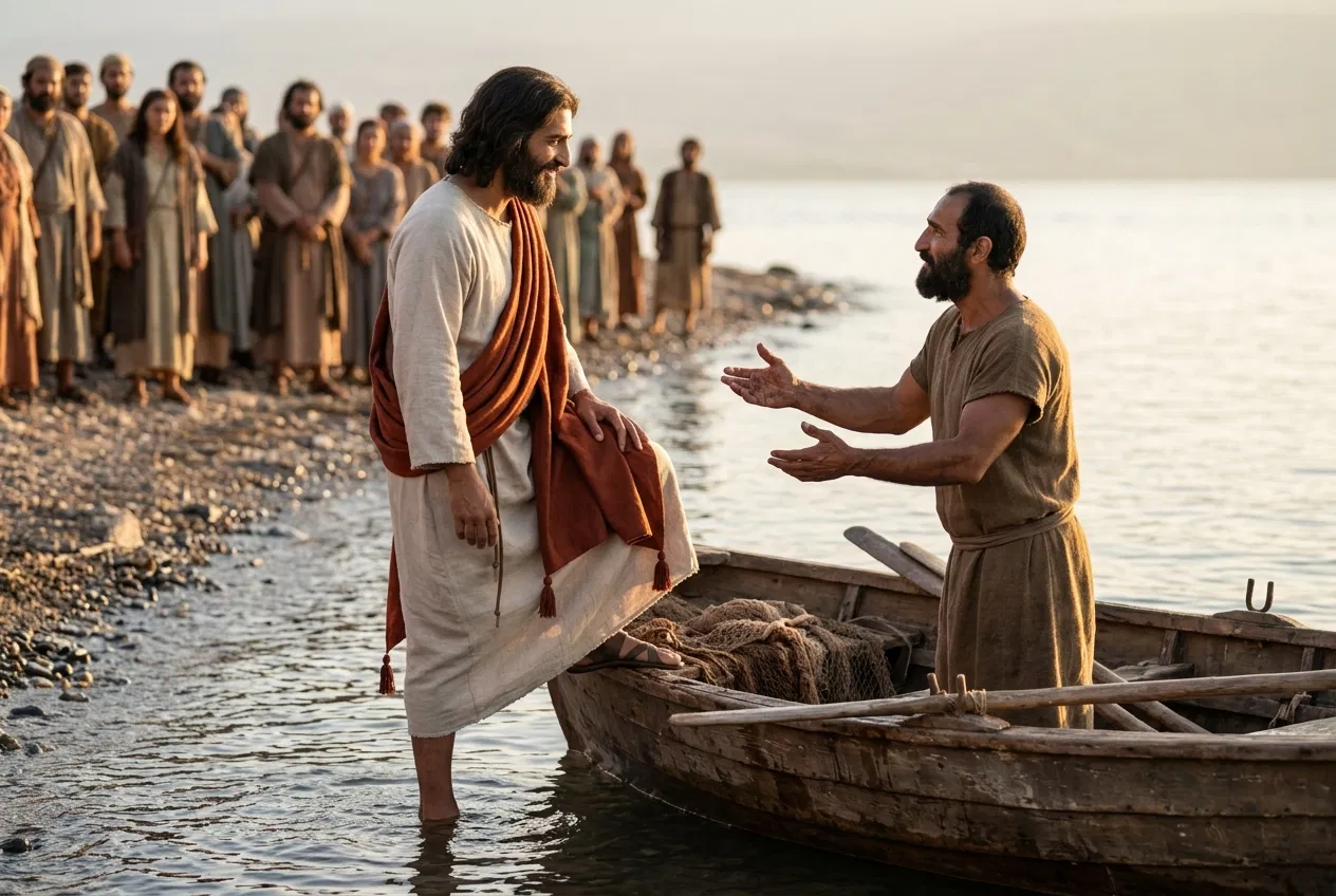 Fisherman Offers His Boat to Jesus