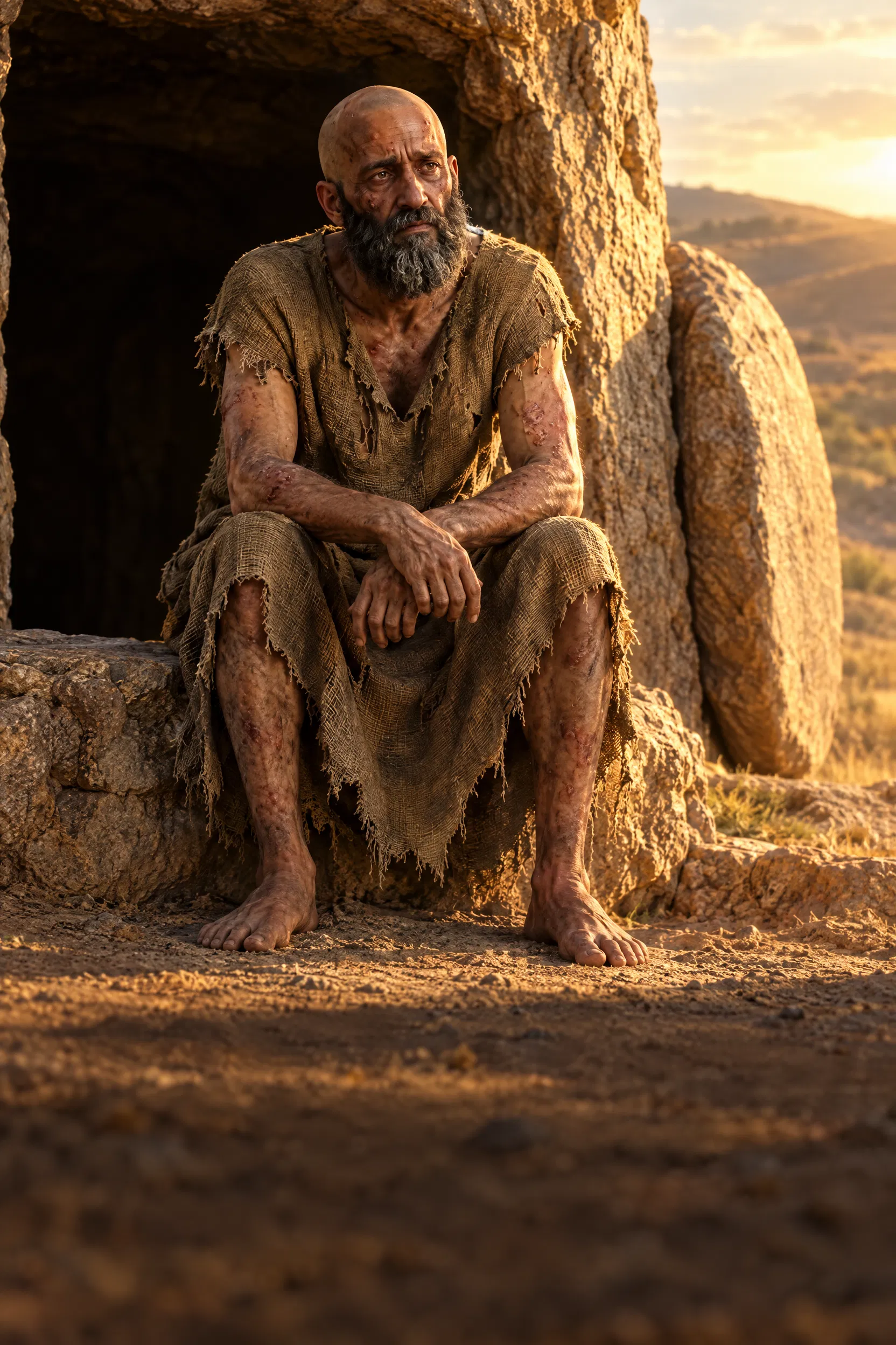 Job Sits at the Mouth of a Tomb