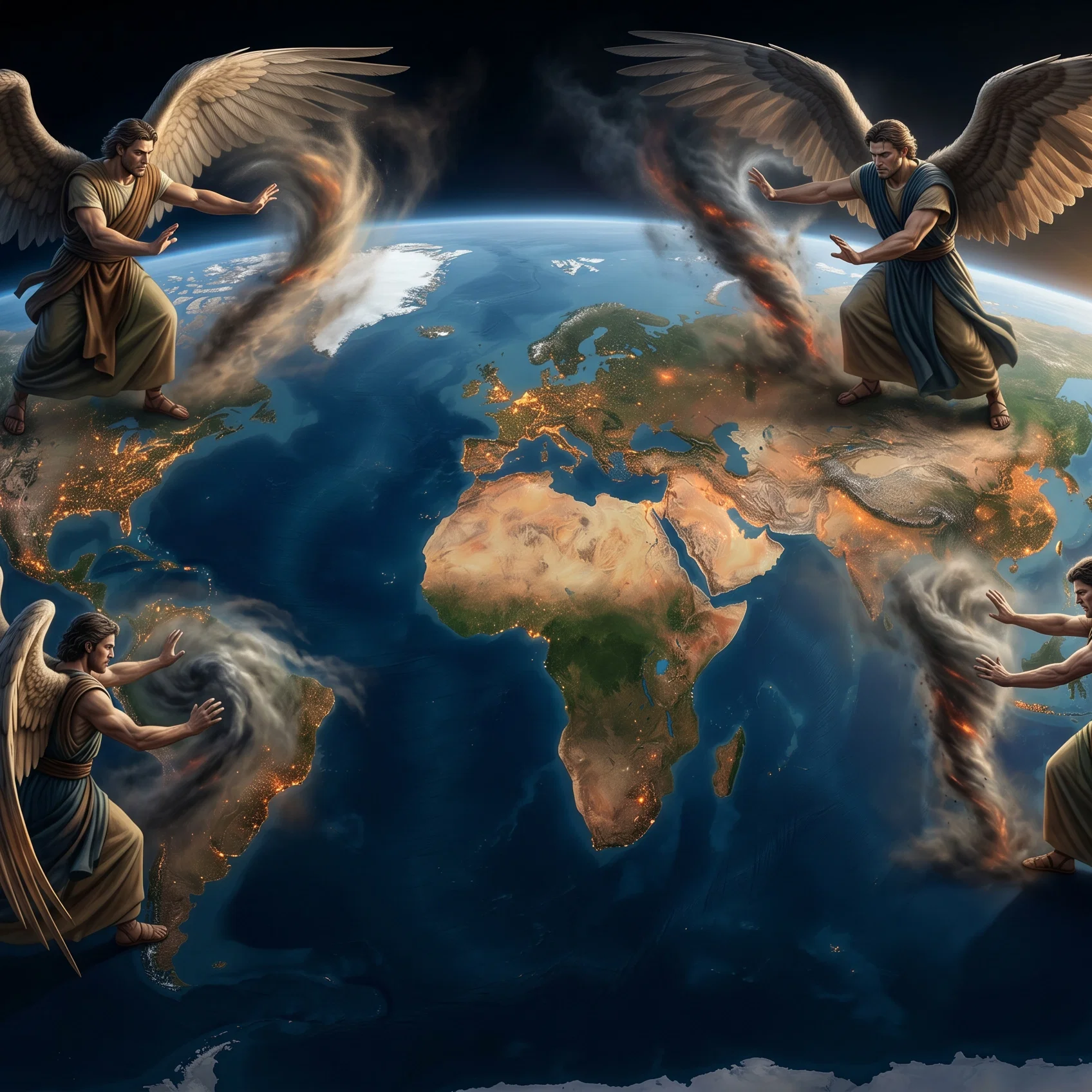 Four Angels Holding Back the Winds