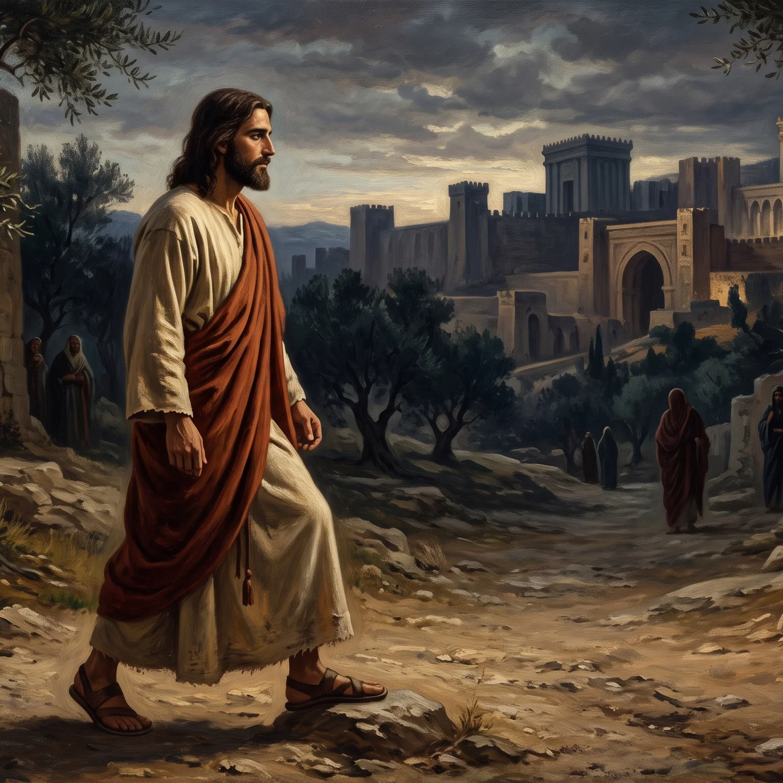 The Prophet Walking Toward Jerusalem