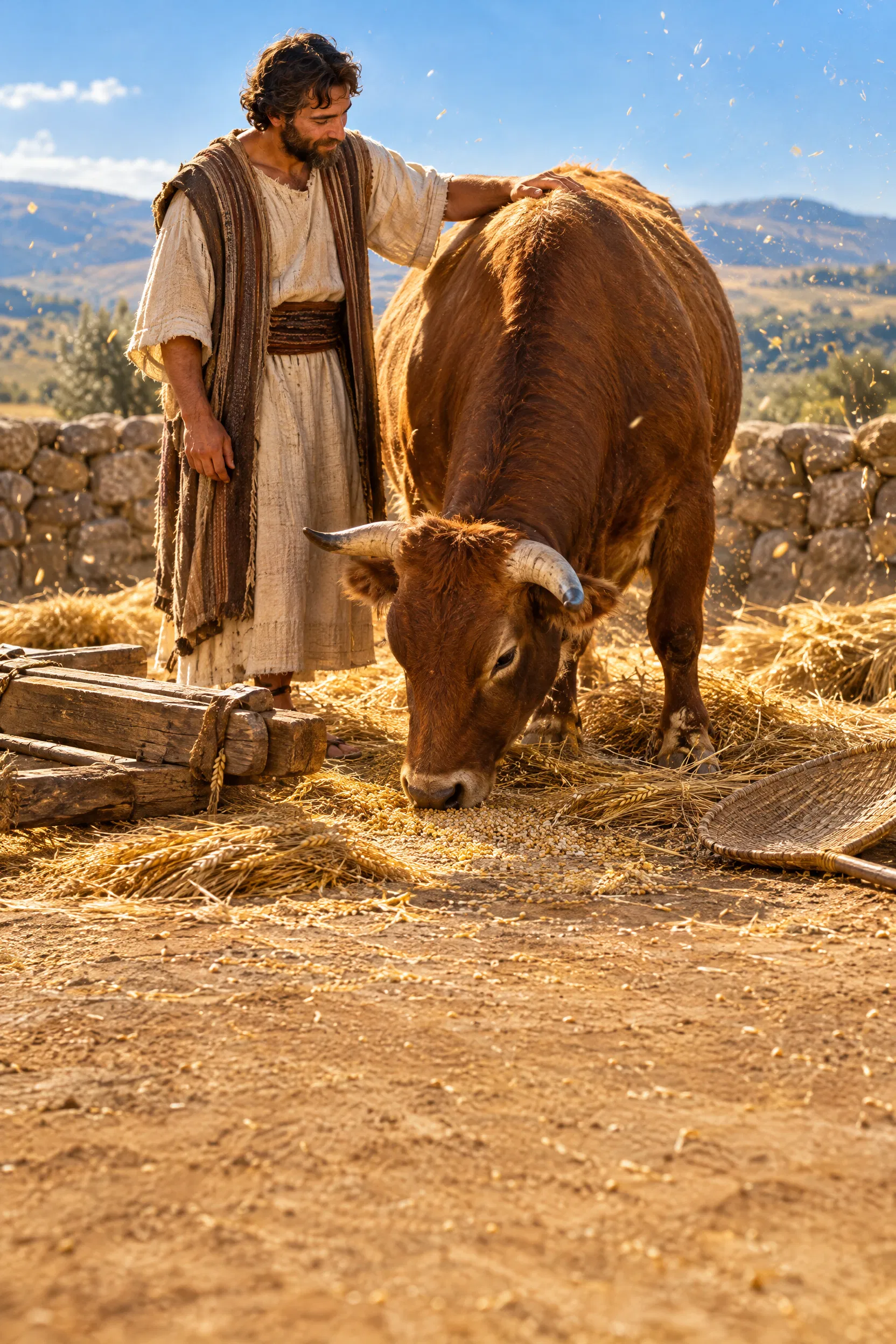 Farmer With the Unmuzzled Ox on the Threshing Floor