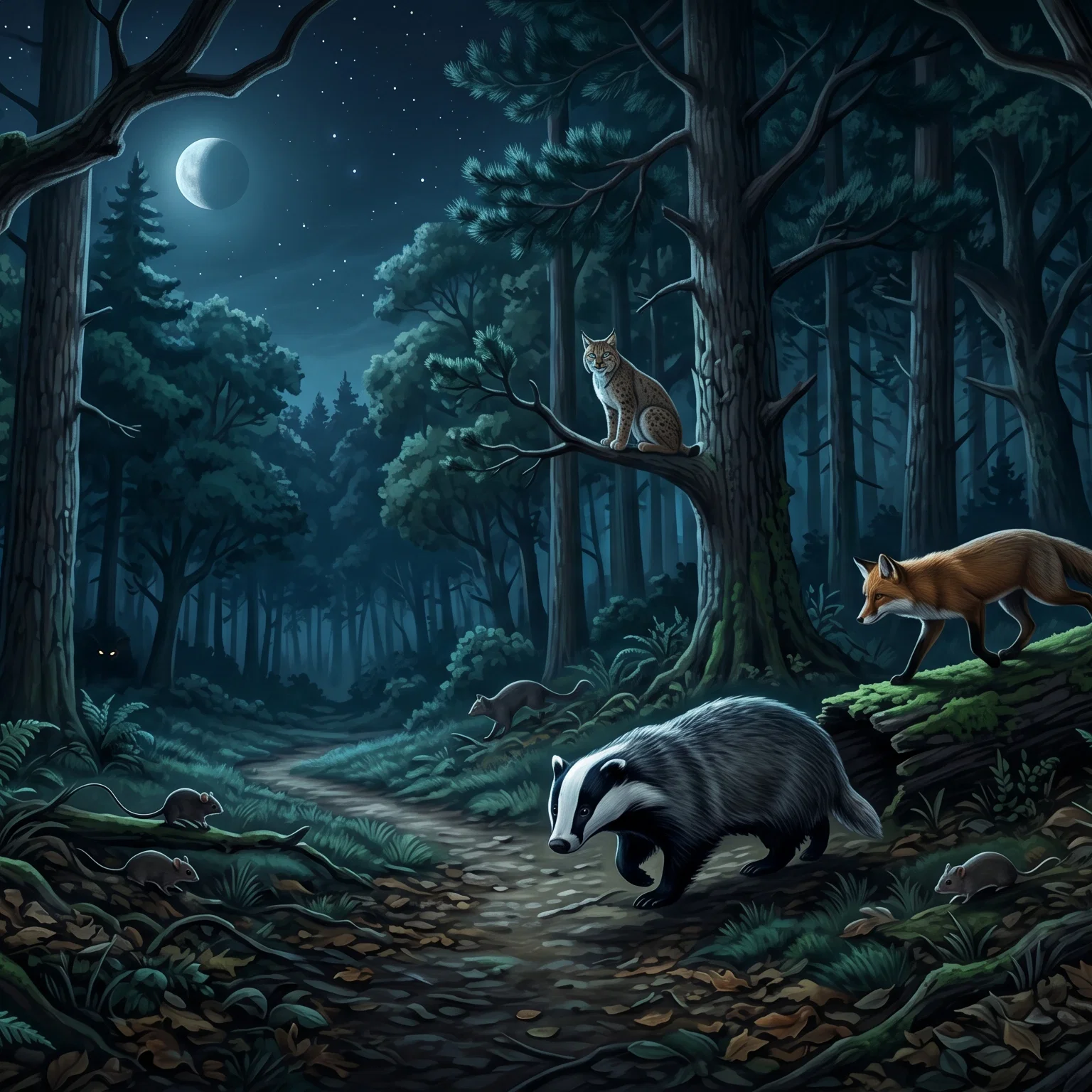Shadows of the Night Forest