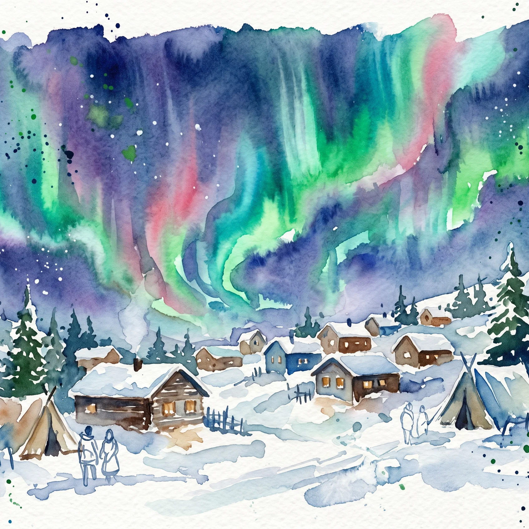 Celestial Radiance Over Arctic Haven