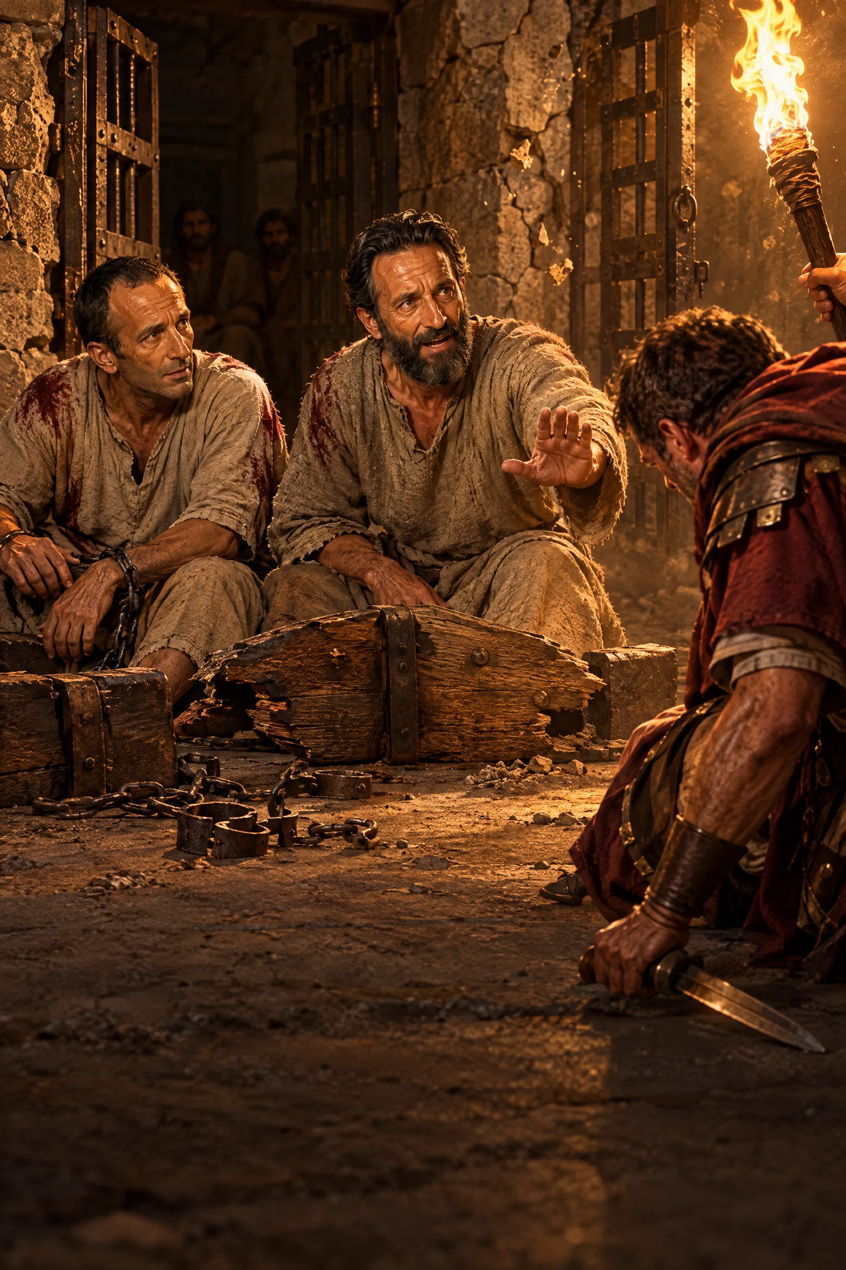 Paul and Silas Freed in the Philippian Jail