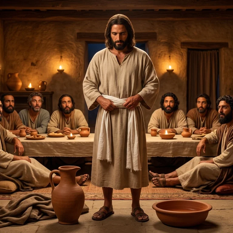 Jesus Prepares to Wash the Disciples' Feet