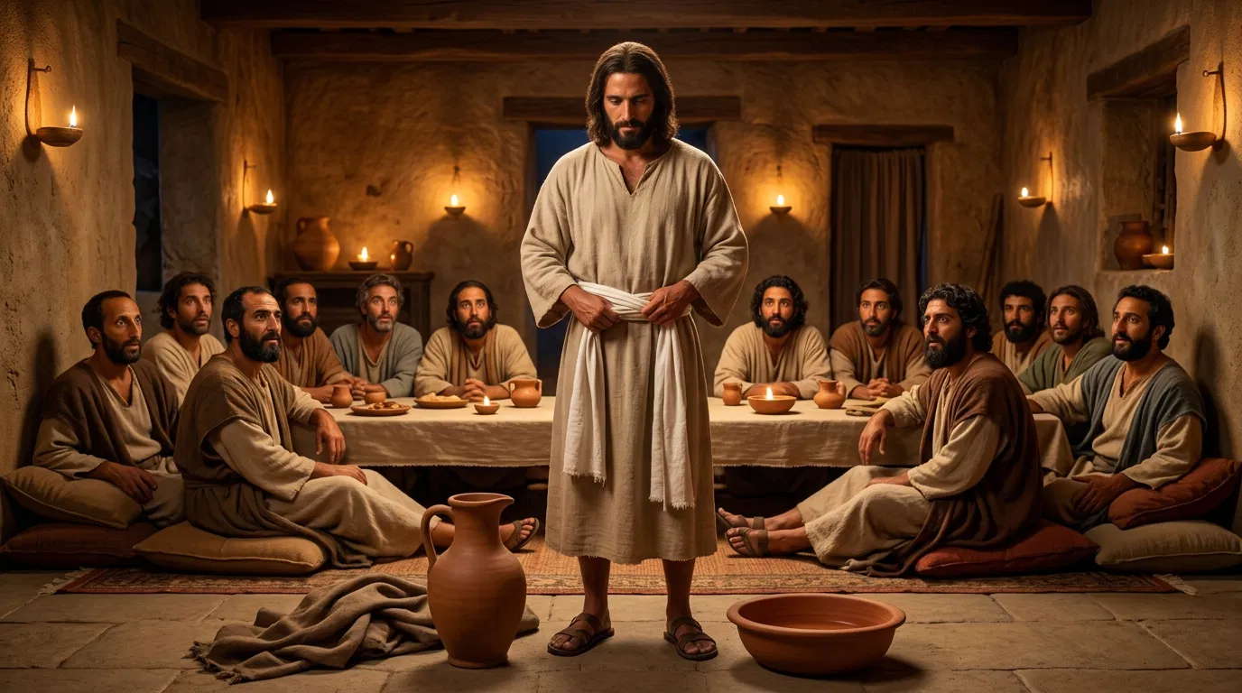 Jesus Prepares to Wash the Disciples' Feet