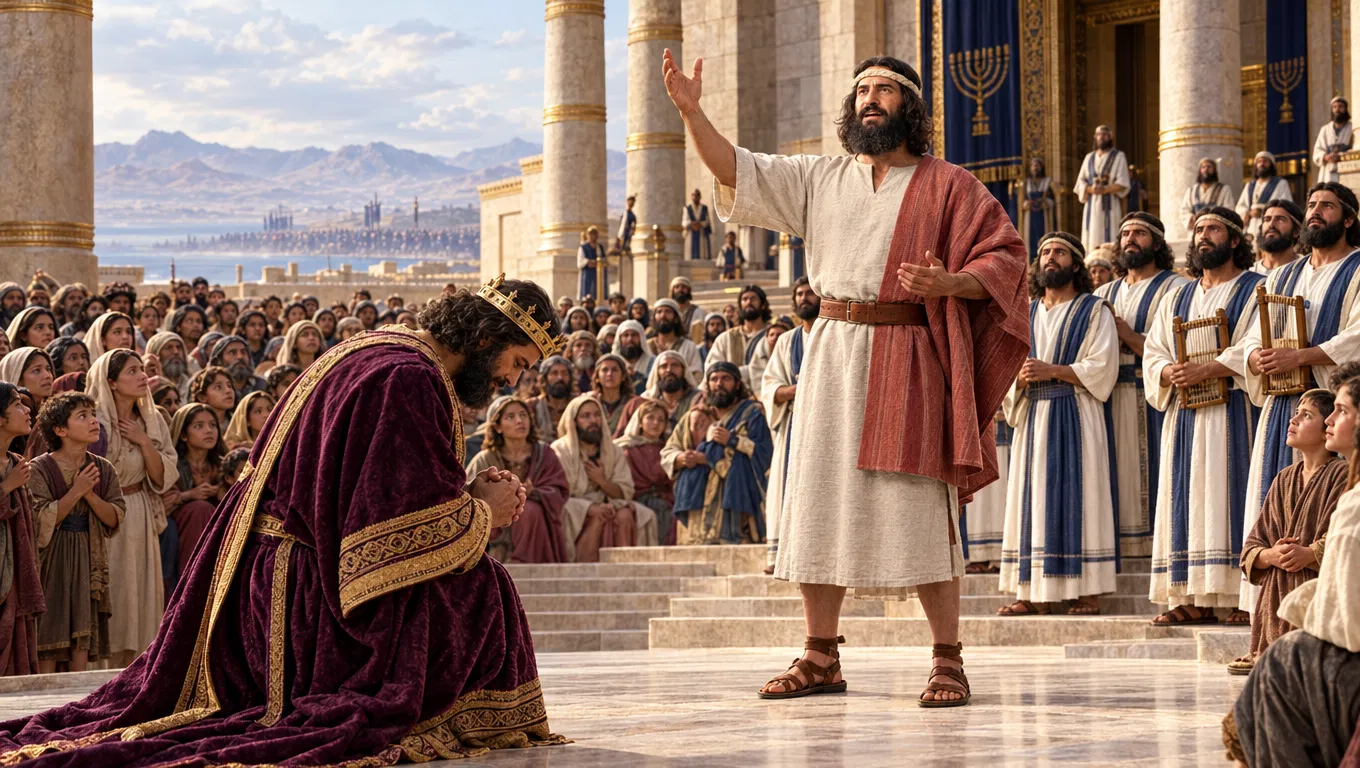 Jehoshaphat Kneels as a Prophet Speaks