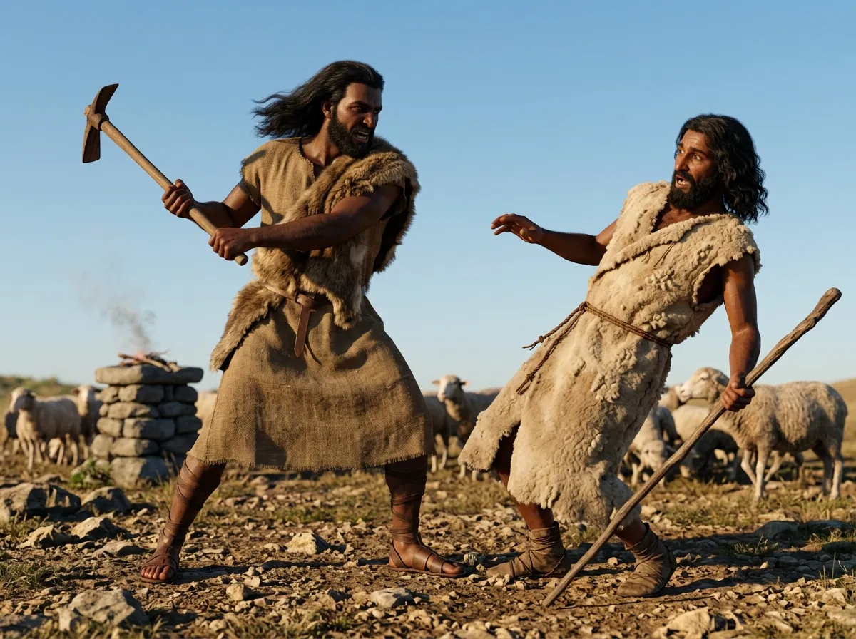 Cain Strikes Abel in the Field