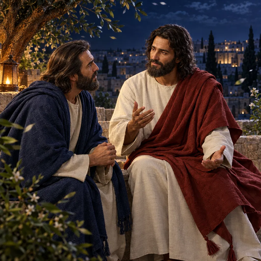 Jesus Speaks With Nicodemus at Night