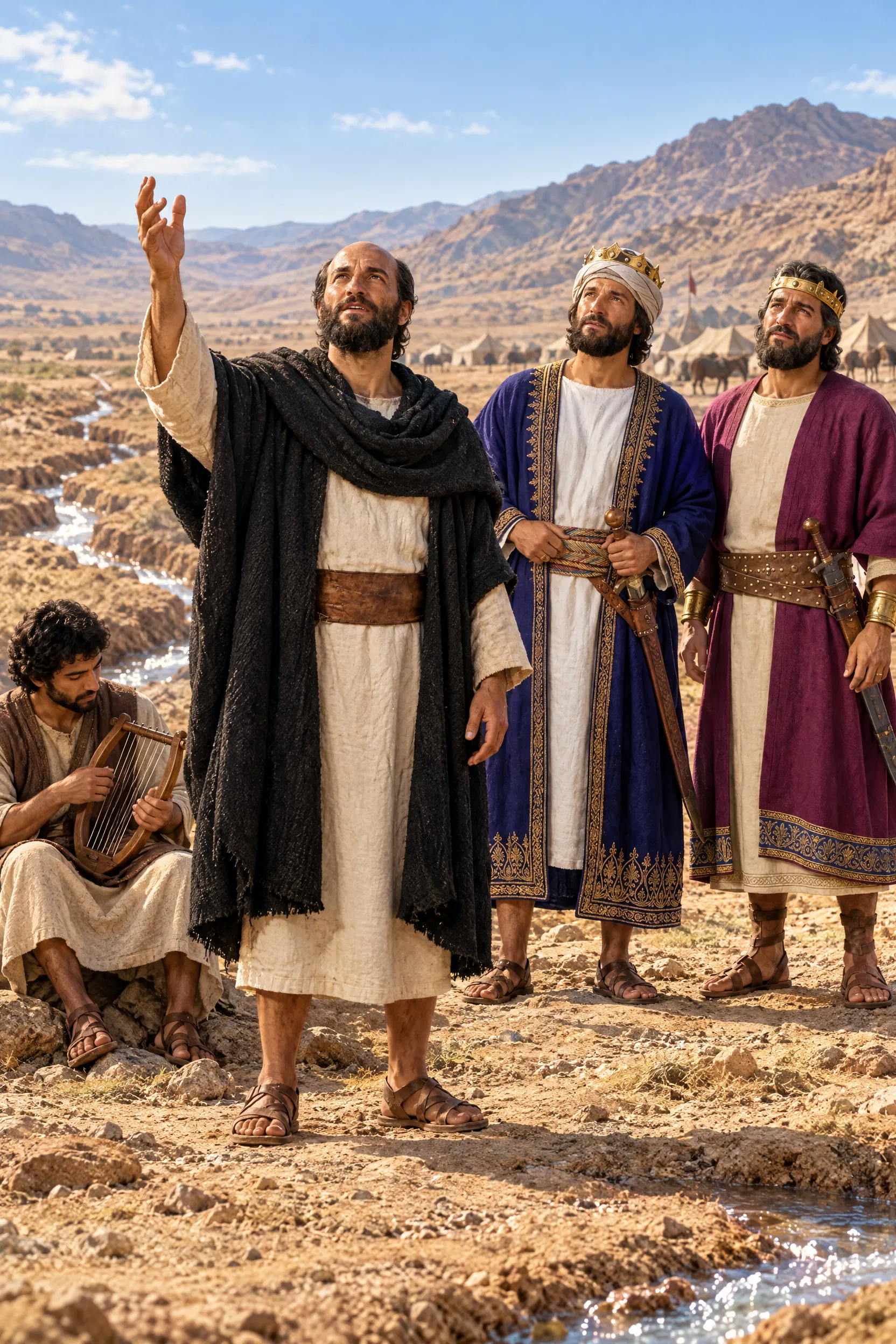 Elisha Prophesies Water to the Kings of Judah and Israel