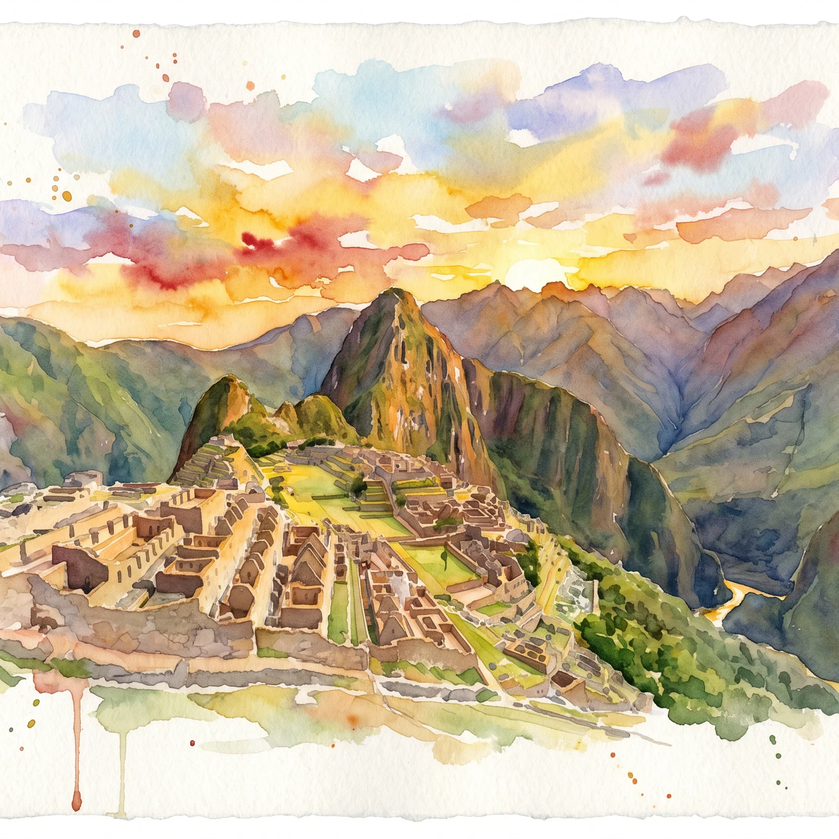 Divine Light Over Ancient Heights