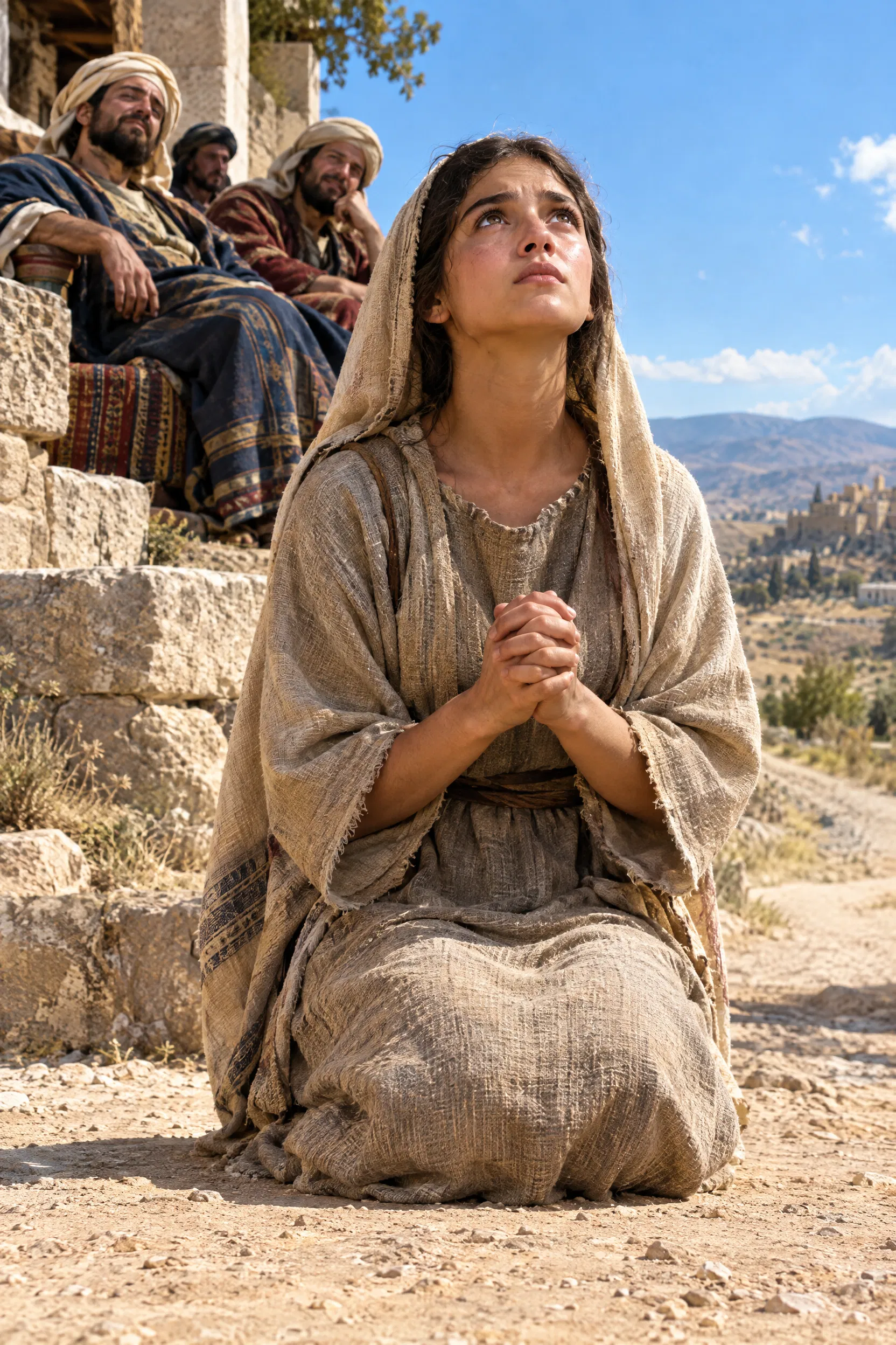 Kneeling Maidservant Lifts Her Eyes to Heaven