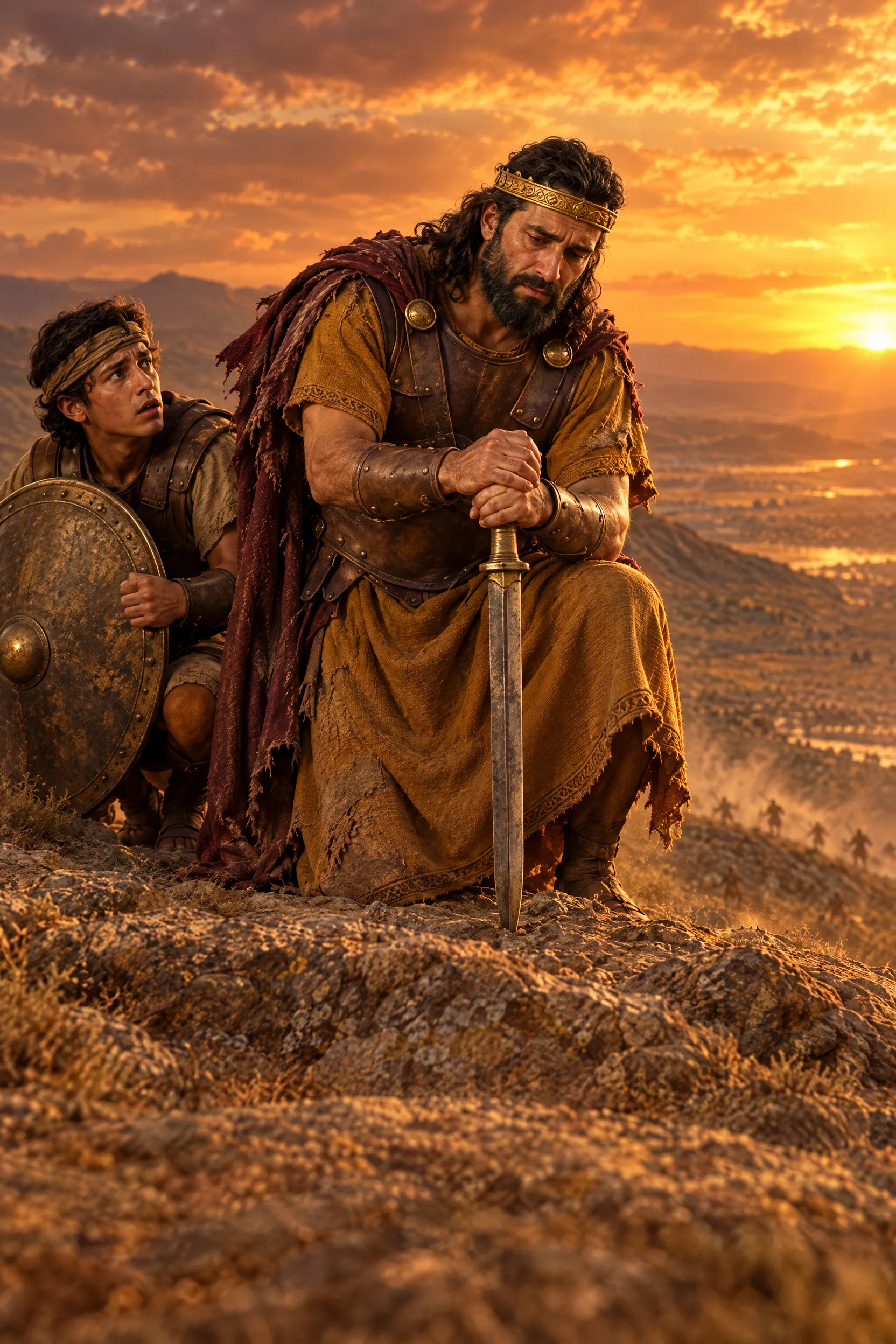 King Saul on Mount Gilboa with His Armourbearer
