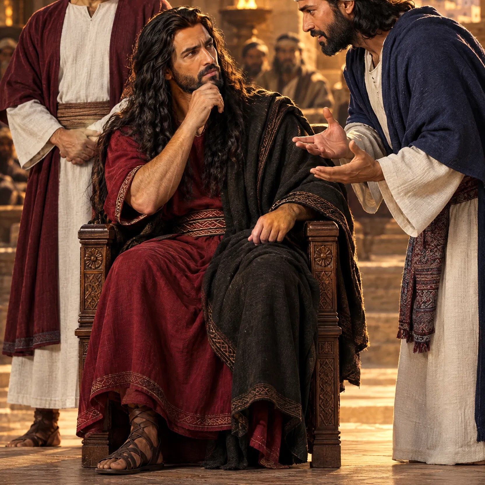 Absalom Weighs the Counsel of Hushai