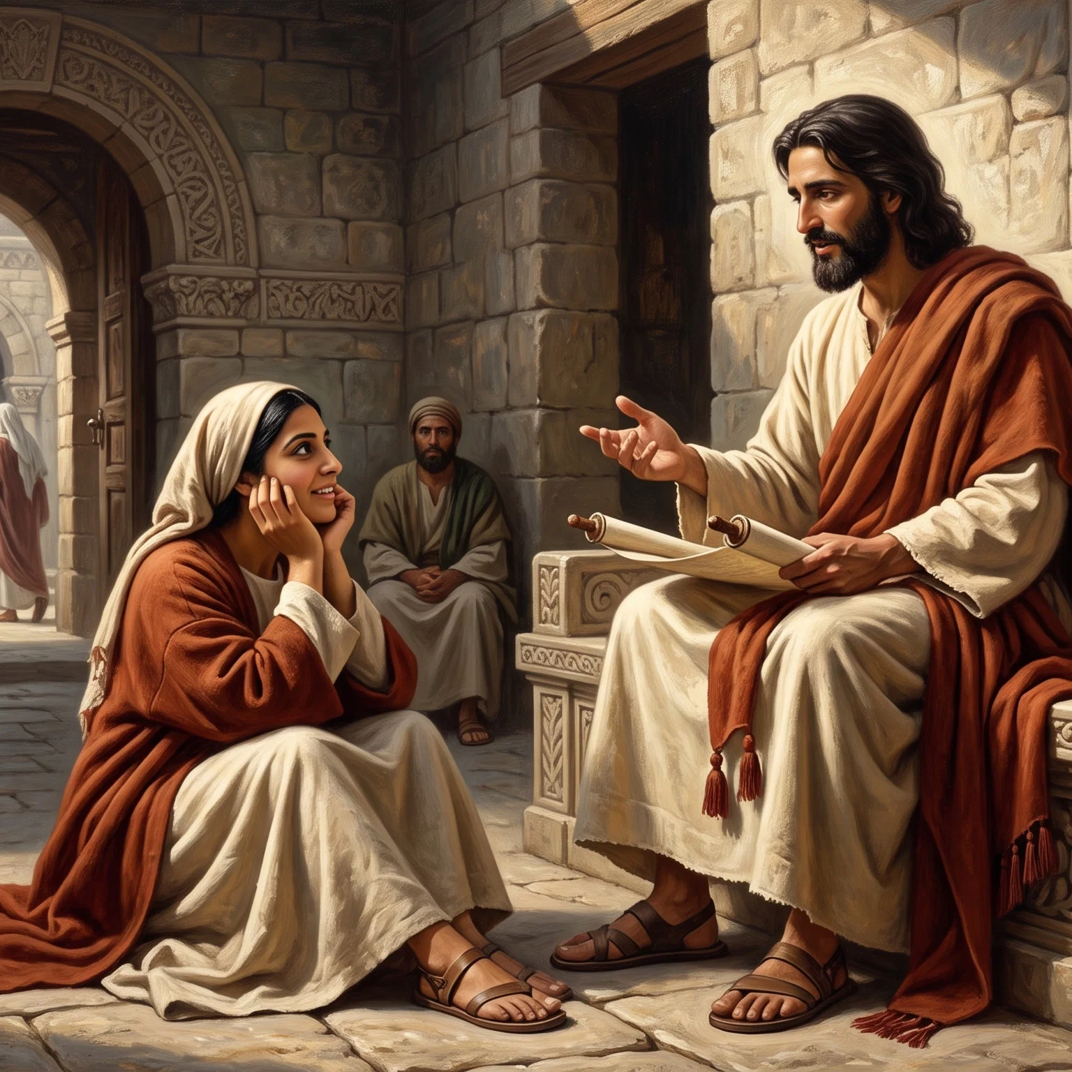 Mary Sitting at the Master's Feet