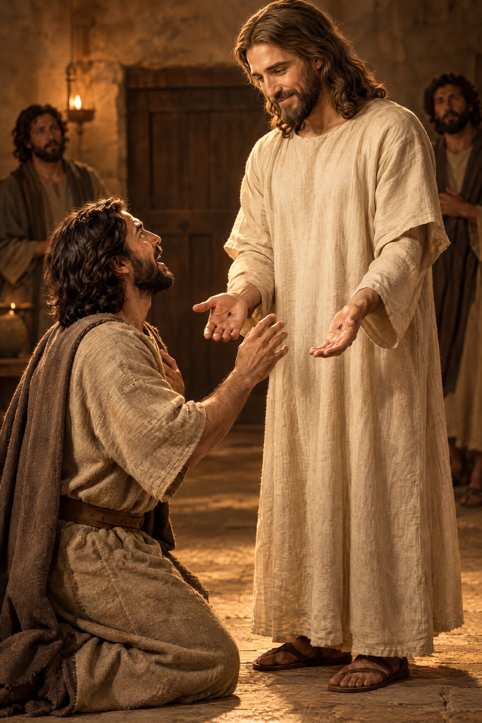 Jesus Shows Thomas His Hands in the Upper Room