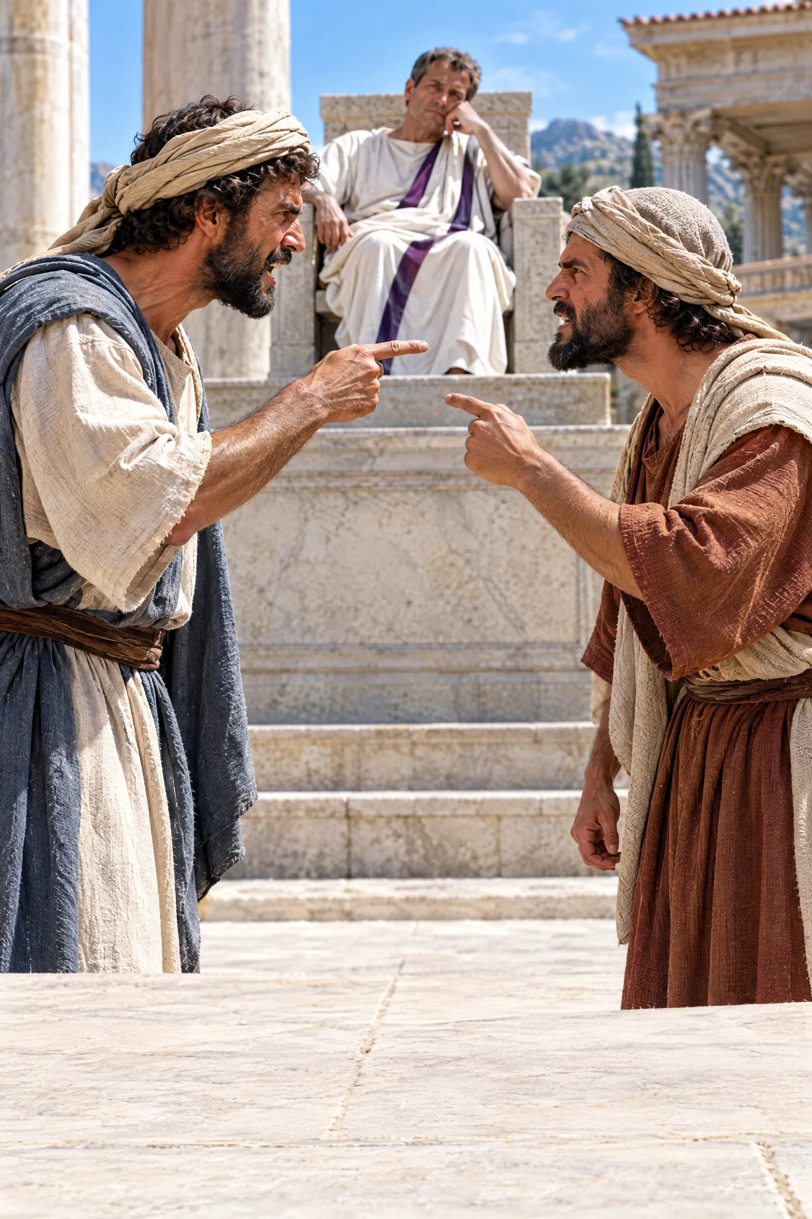 Two Believers Quarrel Before a Roman Judge in Corinth