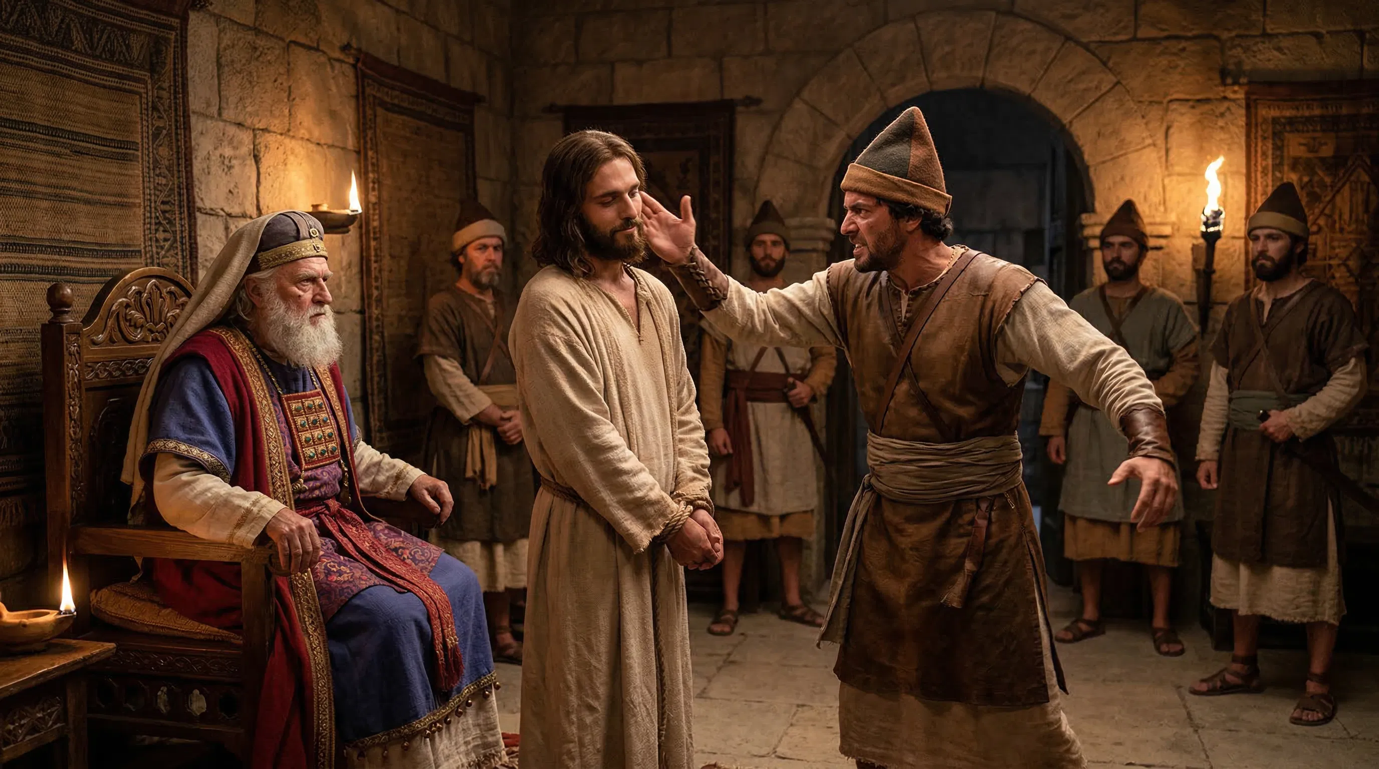 Jesus Is Struck Before Annas