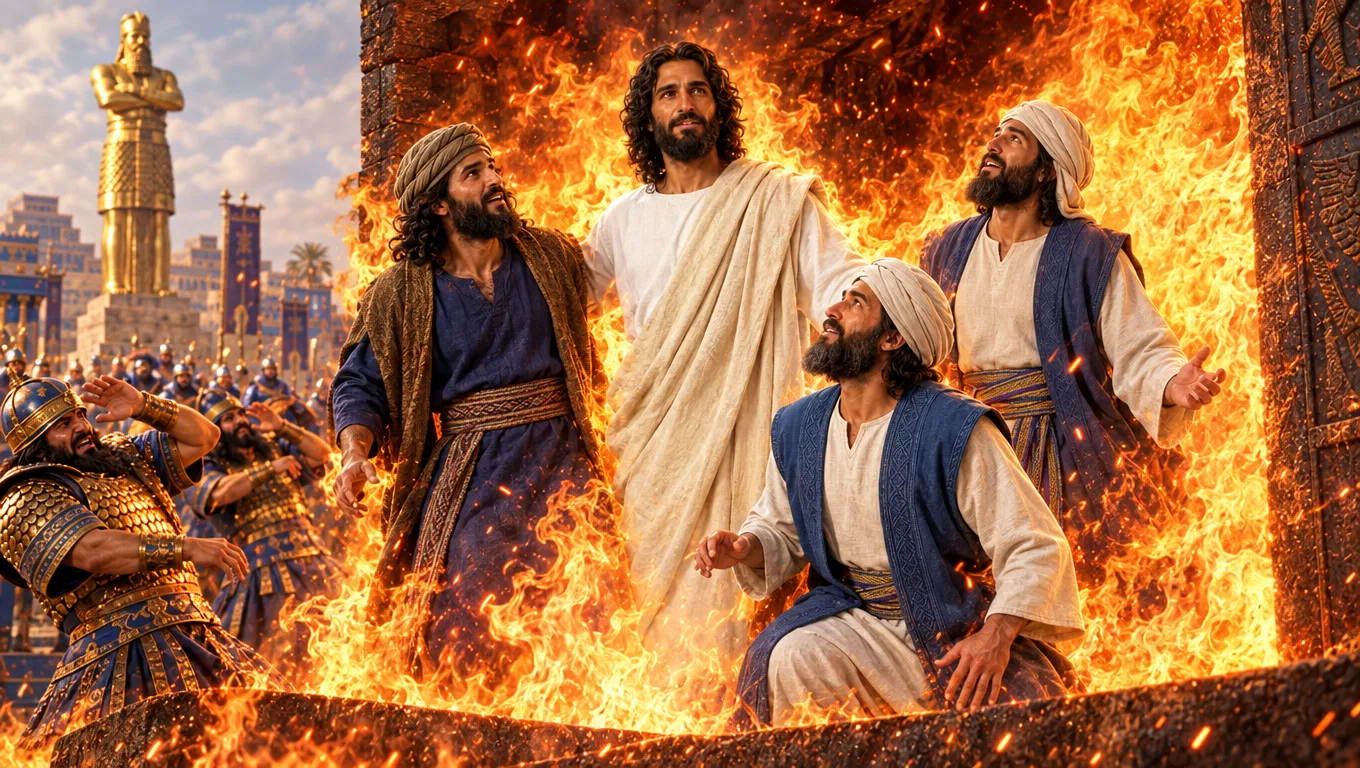 Son of God With the Three Hebrews in Fire