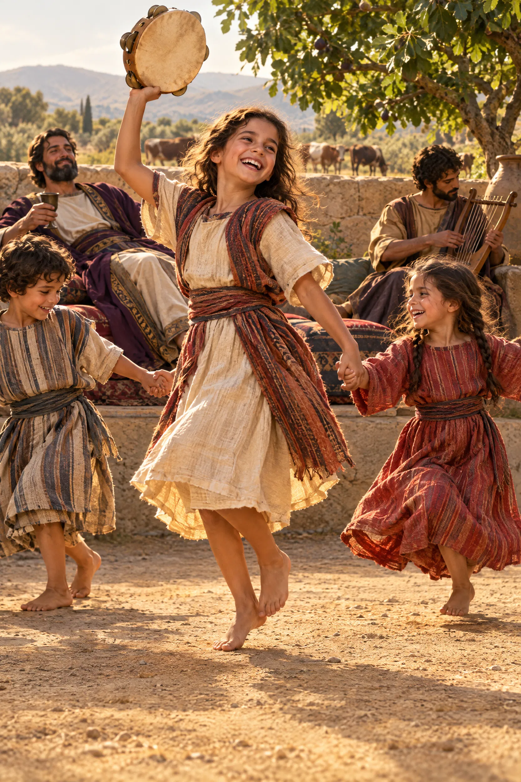 Rich Man's Children Dance With a Tambourine