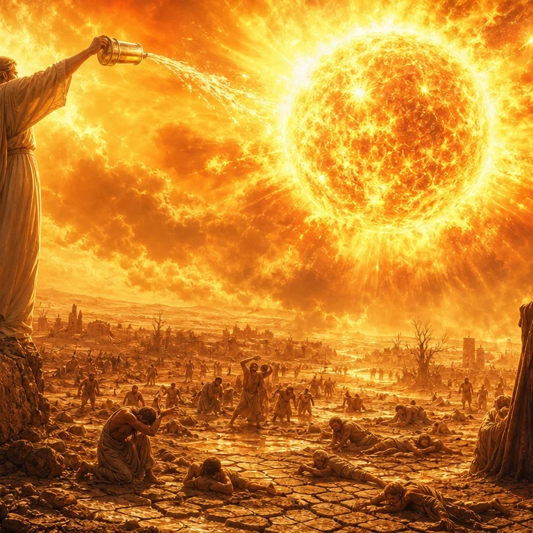 The Fourth Angel's vial Scorches the Earth