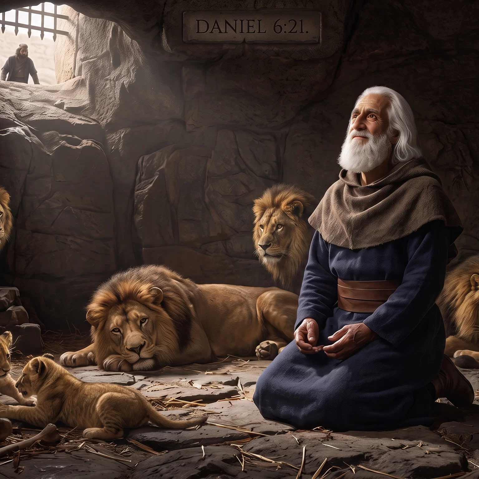 Daniel Resting Amidst the Lions