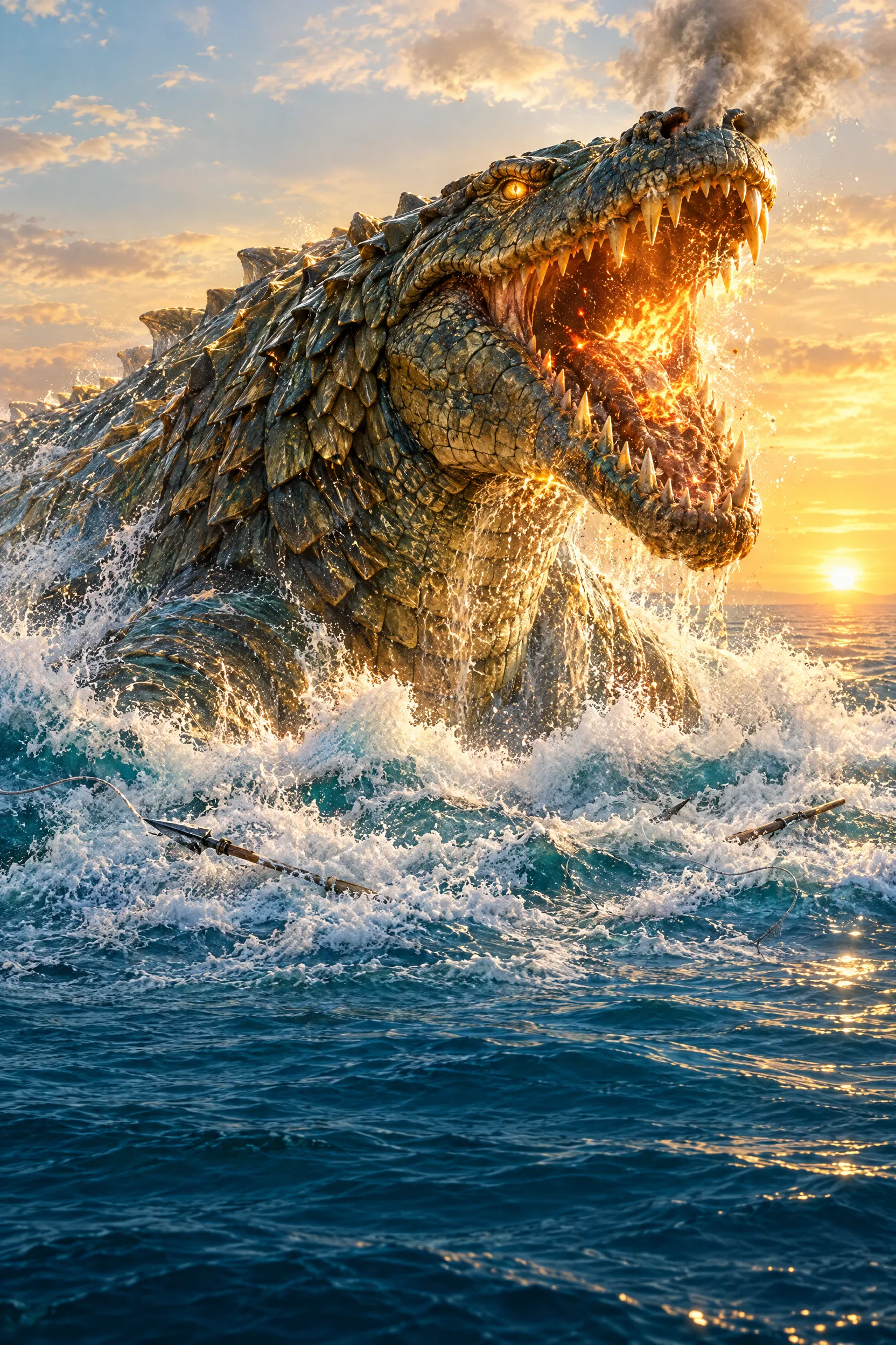 Leviathan Rises Breathing Fire From the Sea